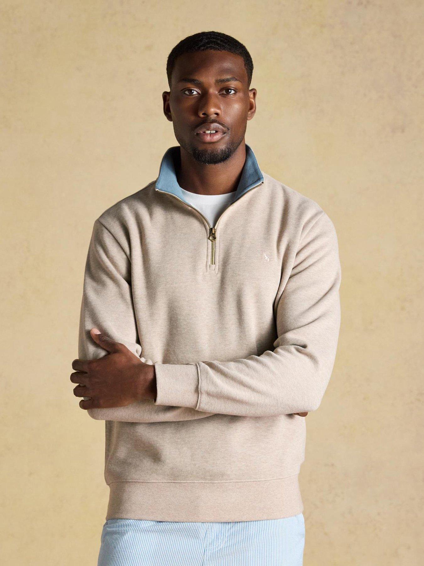 Image 1 of 7 of Joules Alistair 1/4 Zip Sweatshirt- Off White