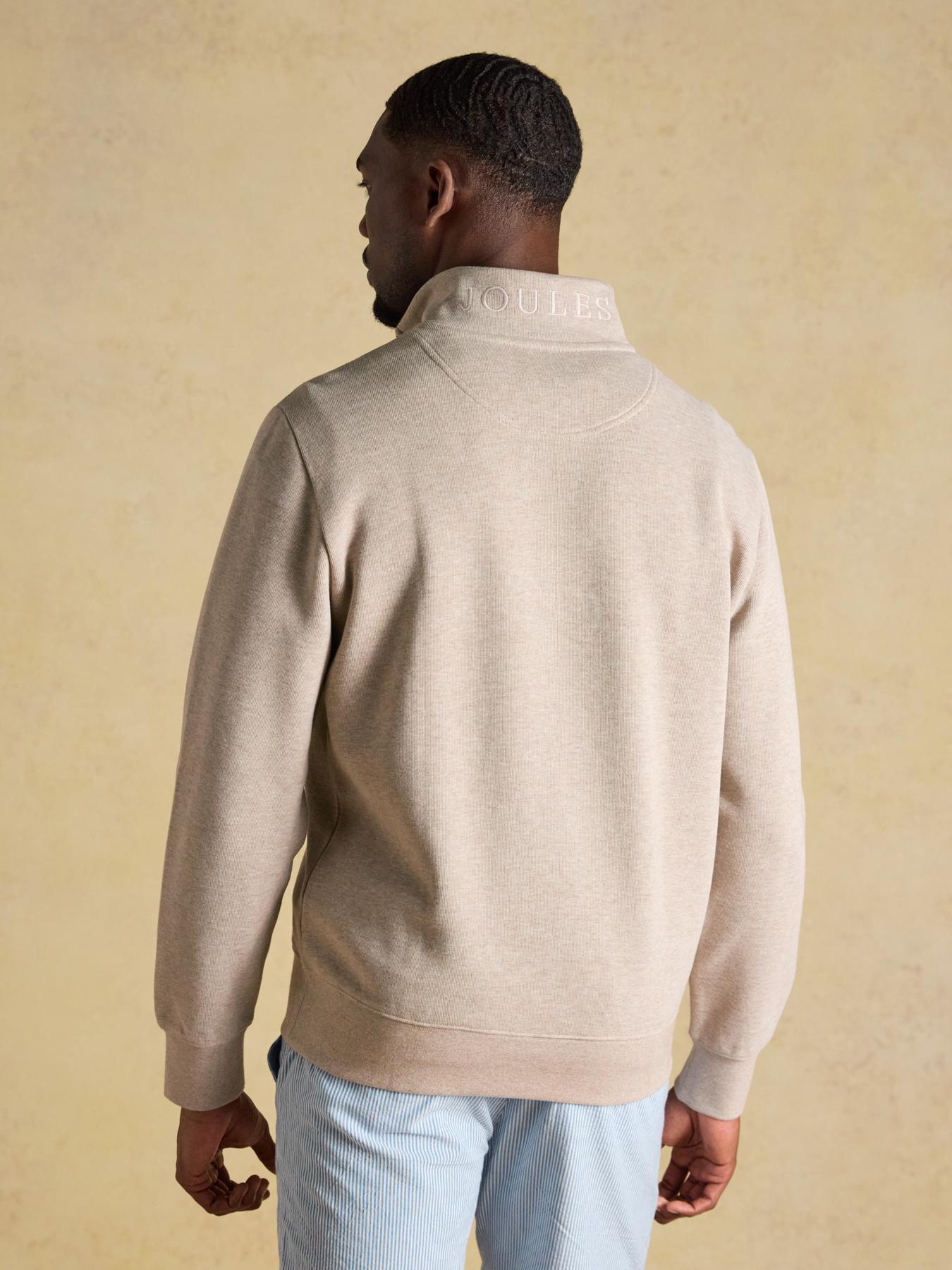 Image 2 of 7 of Joules Alistair 1/4 Zip Sweatshirt- Off White