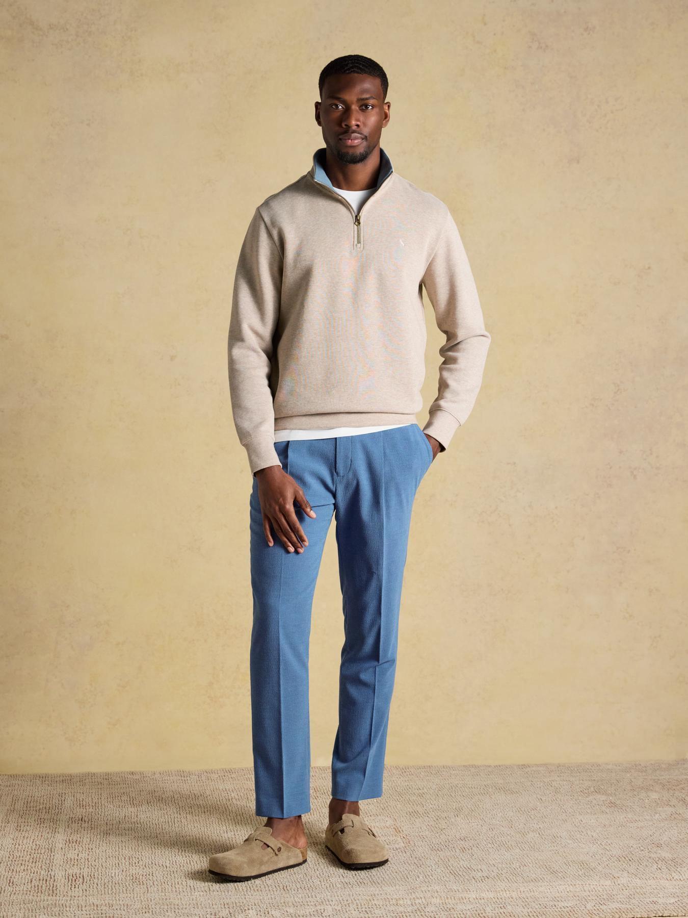 Image 3 of 7 of Joules Alistair 1/4 Zip Sweatshirt- Off White
