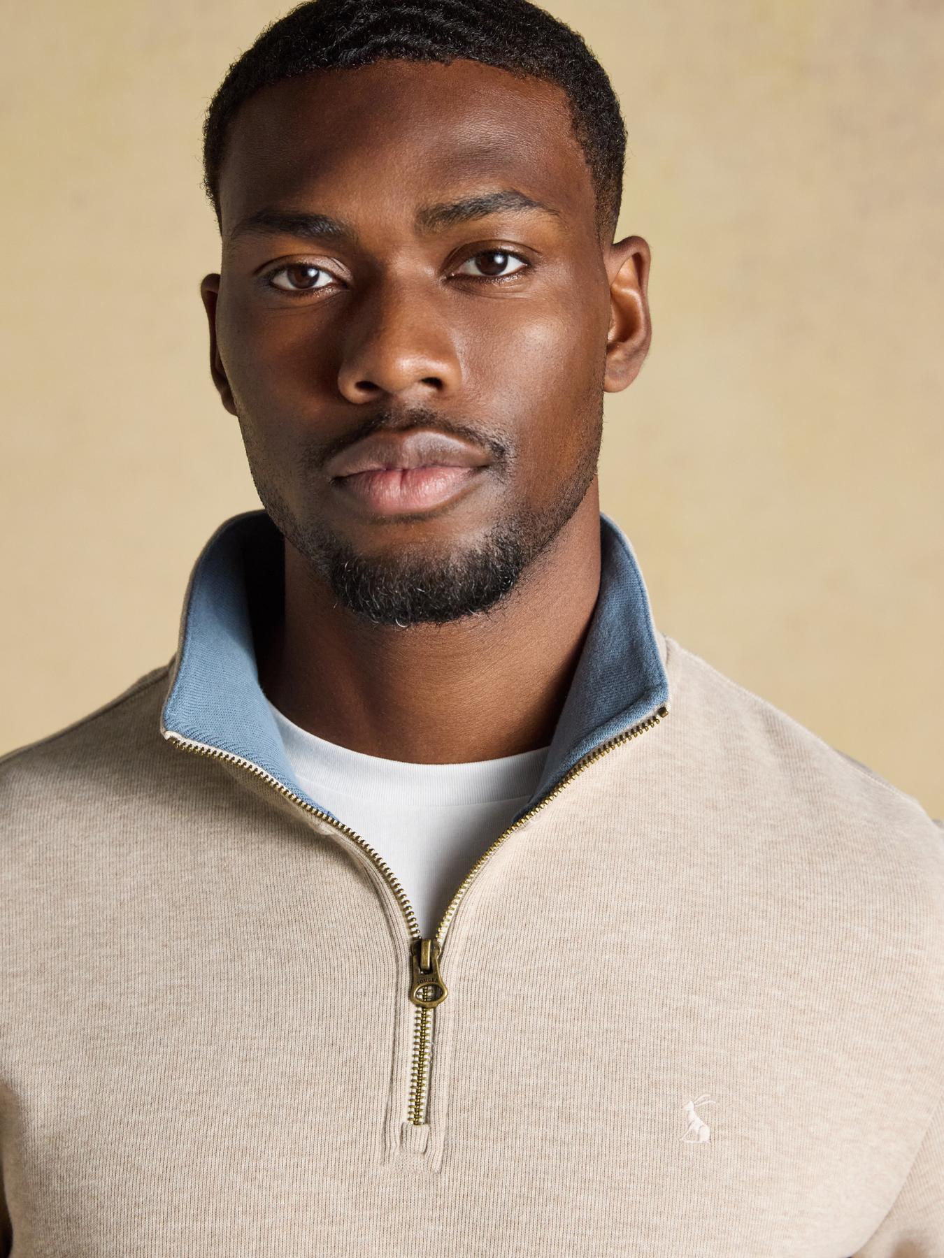 Image 4 of 7 of Joules Alistair 1/4 Zip Sweatshirt- Off White