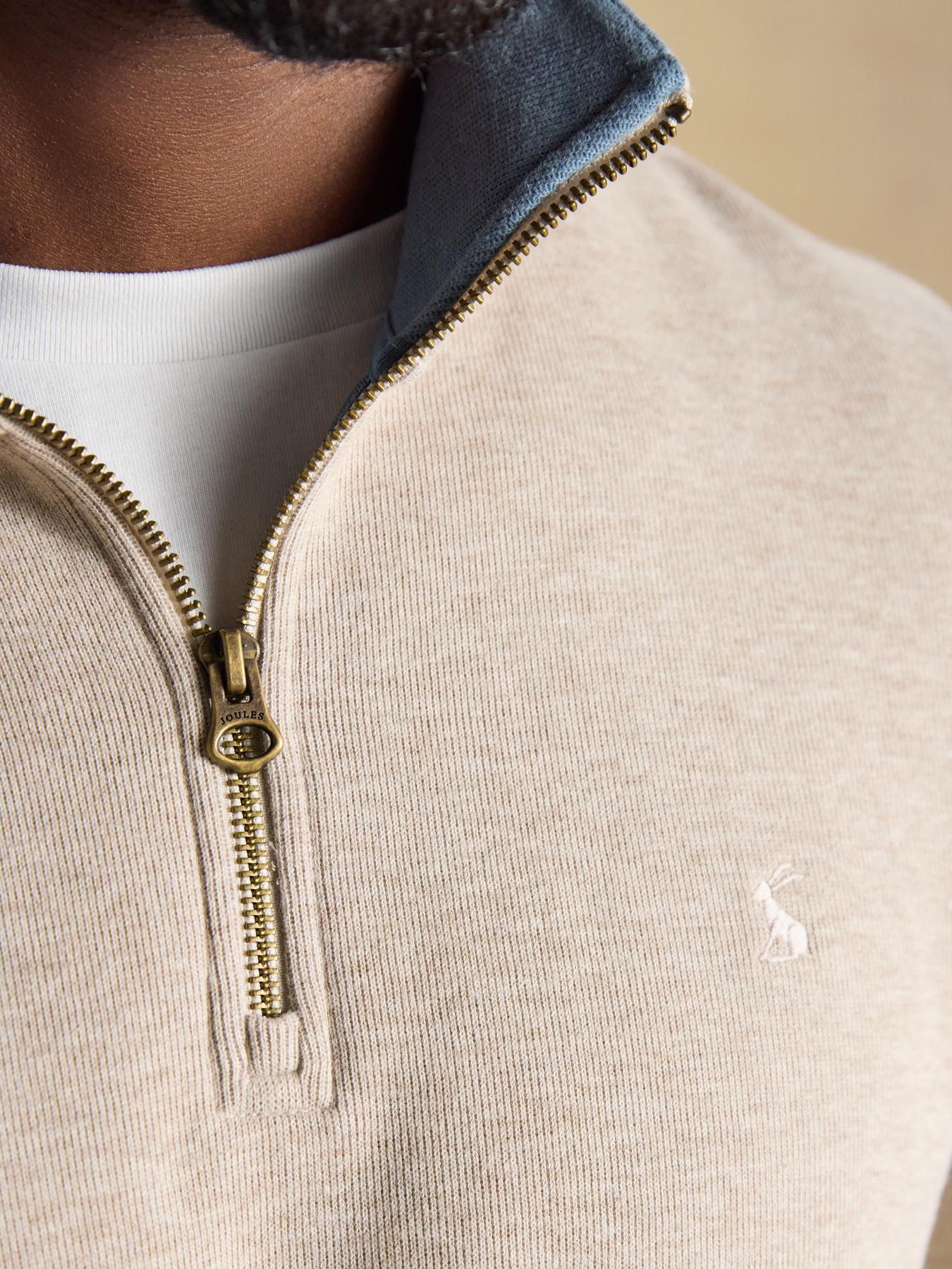 Image 6 of 7 of Joules Alistair 1/4 Zip Sweatshirt- Off White