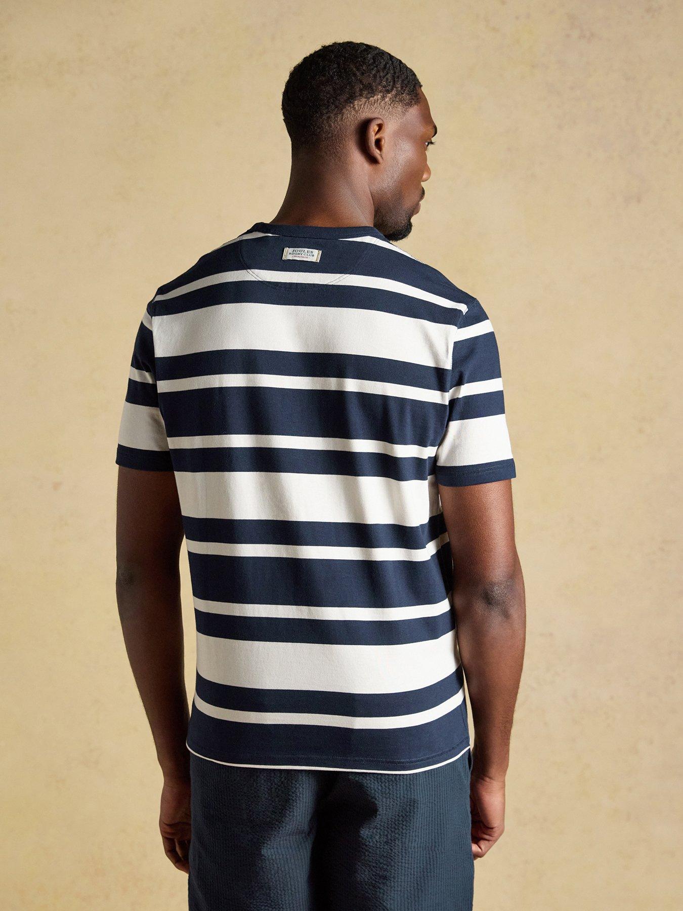 Image 2 of 7 of Joules Mens Rugby Club Stripe Regular Fit T-Shirt - Navy