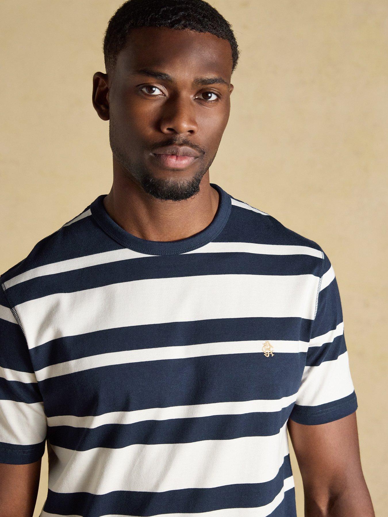 Image 4 of 7 of Joules Mens Rugby Club Stripe Regular Fit T-Shirt - Navy