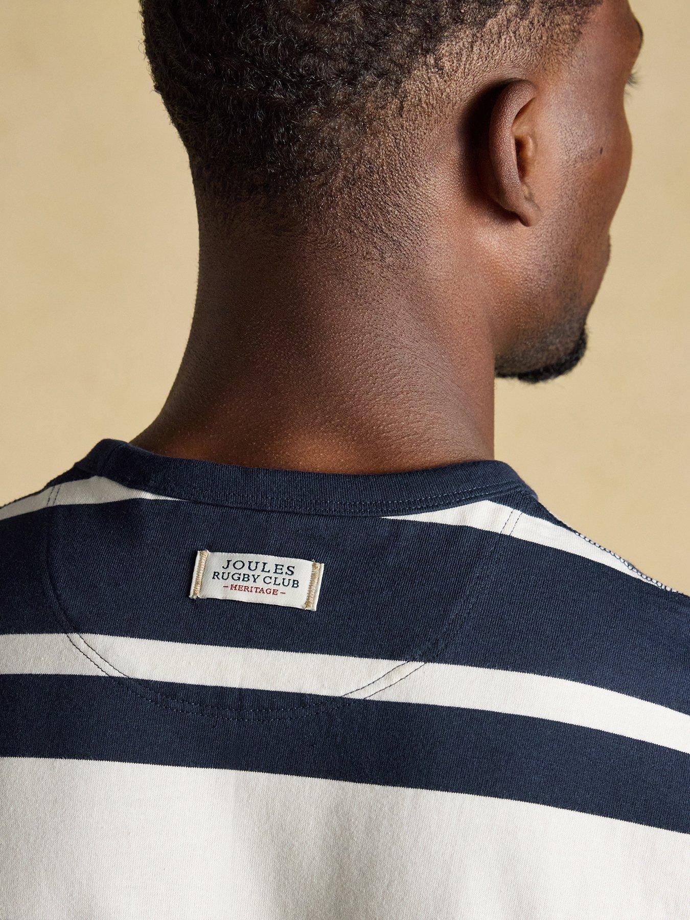 Image 6 of 7 of Joules Mens Rugby Club Stripe Regular Fit T-Shirt - Navy