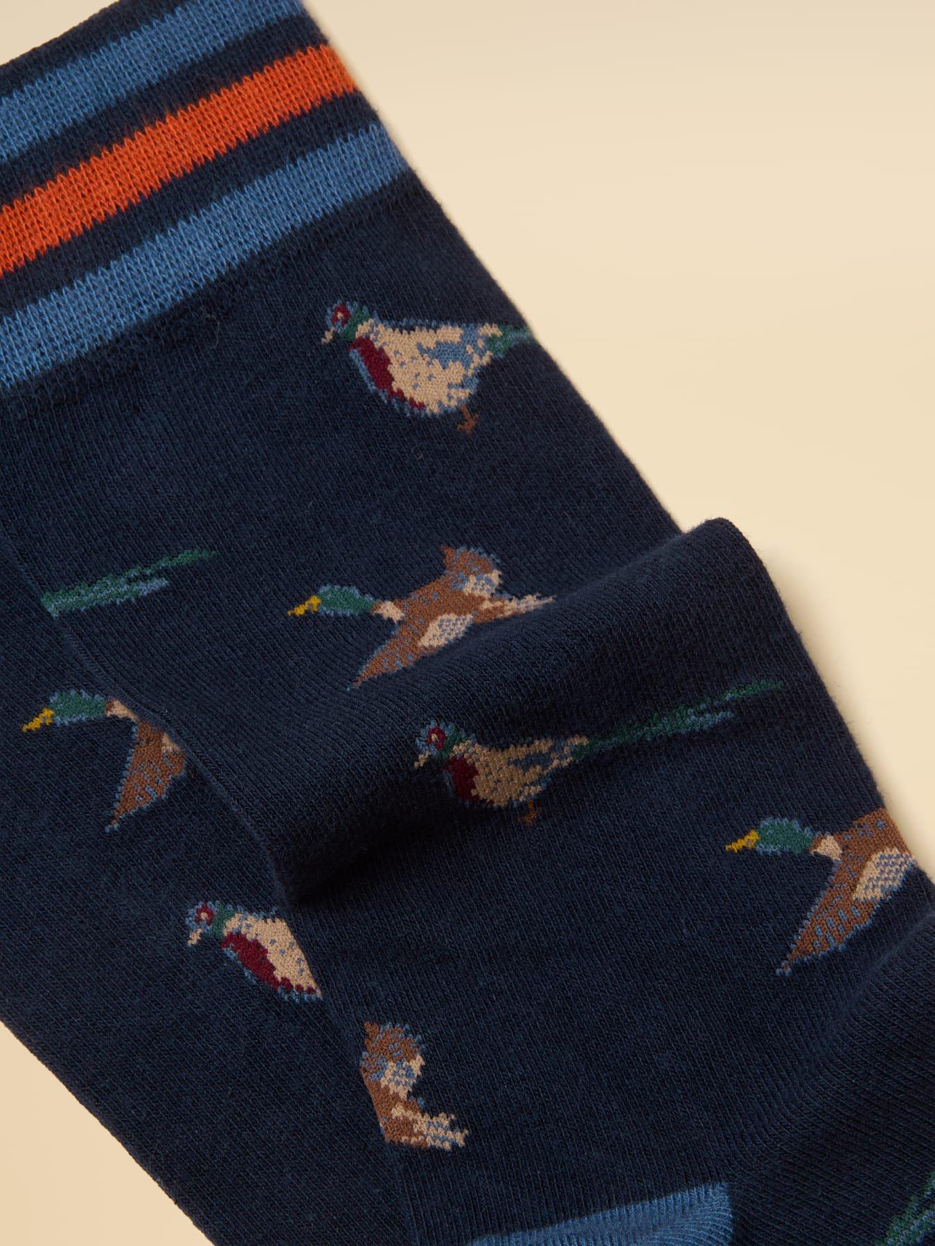 Image 2 of 3 of Joules Joules Kingsbury 2 Pack Pheasant Crew Socks- Navy