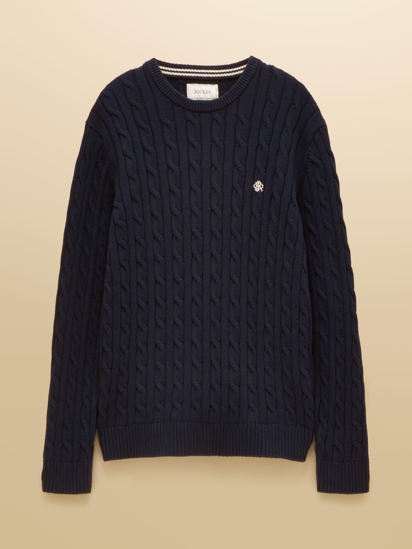 Image 5 of 7 of Joules Cable Crew Knitted Jumper- Navy