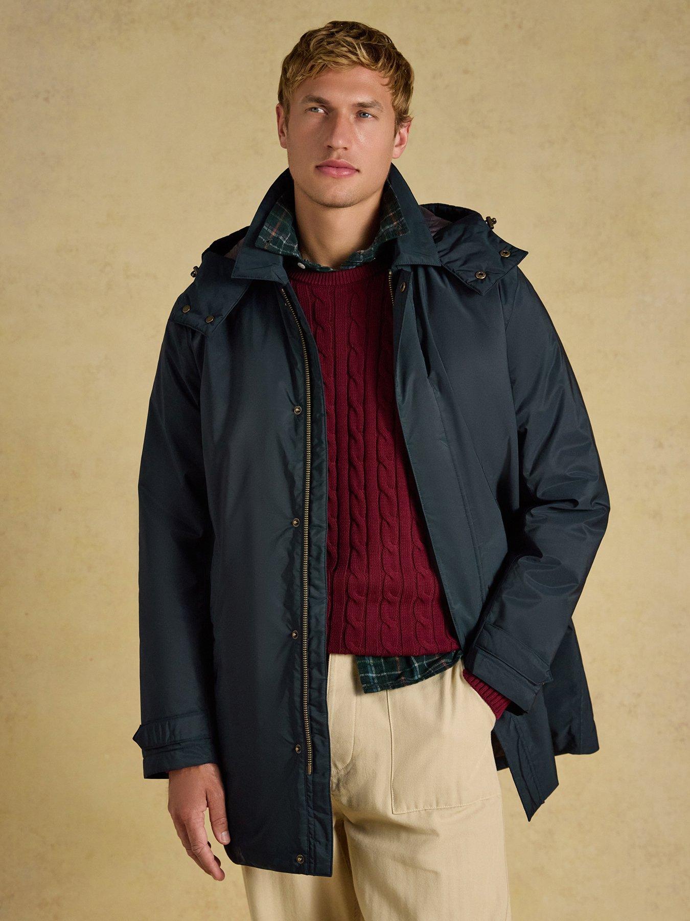 Image 4 of 7 of Joules Clarendon Long Padded Jacket- Navy
