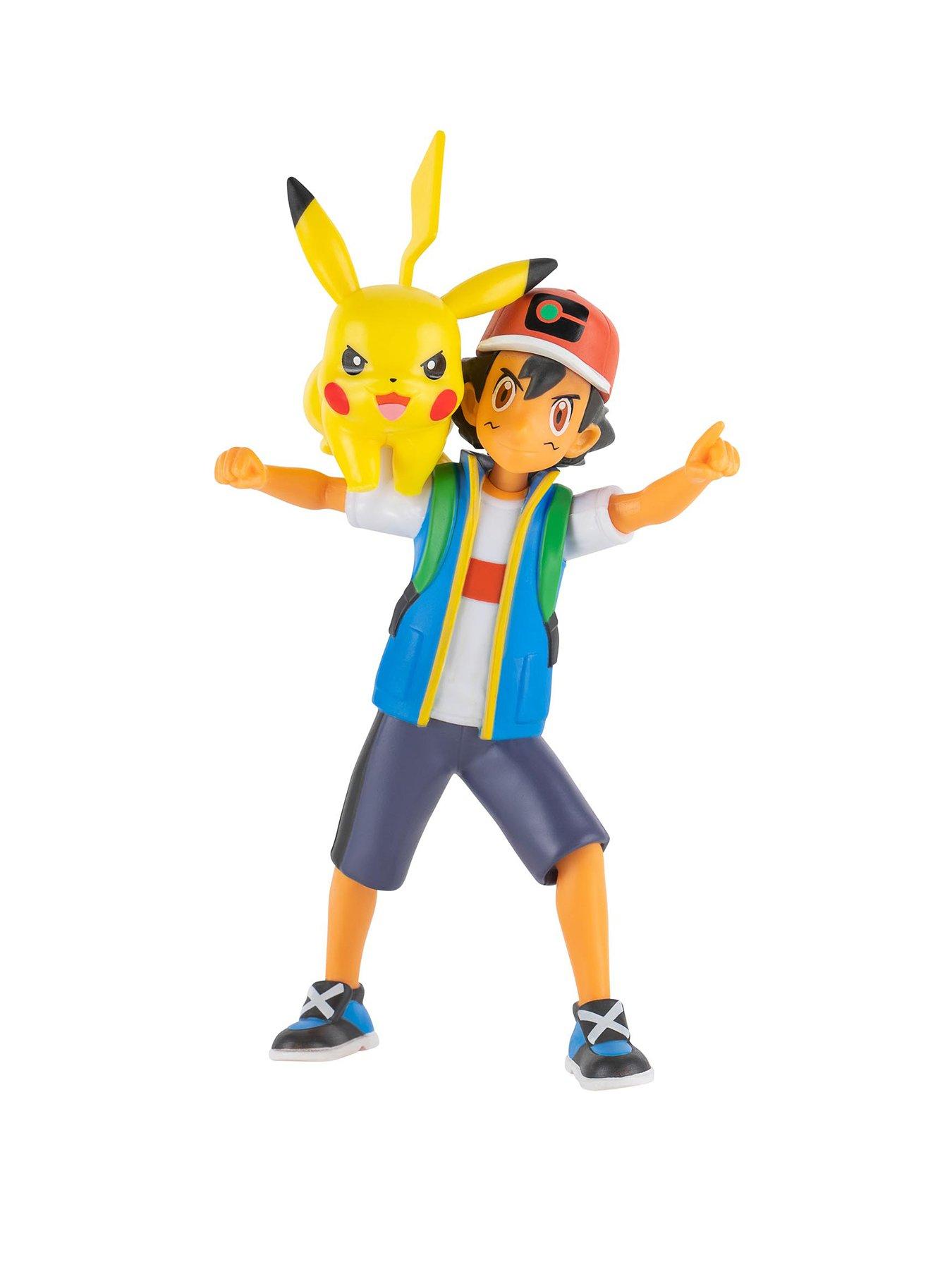 Image 1 of 6 of Pokemon 2 Pack Ash and Pikachu Deluxe Battle Action Figures