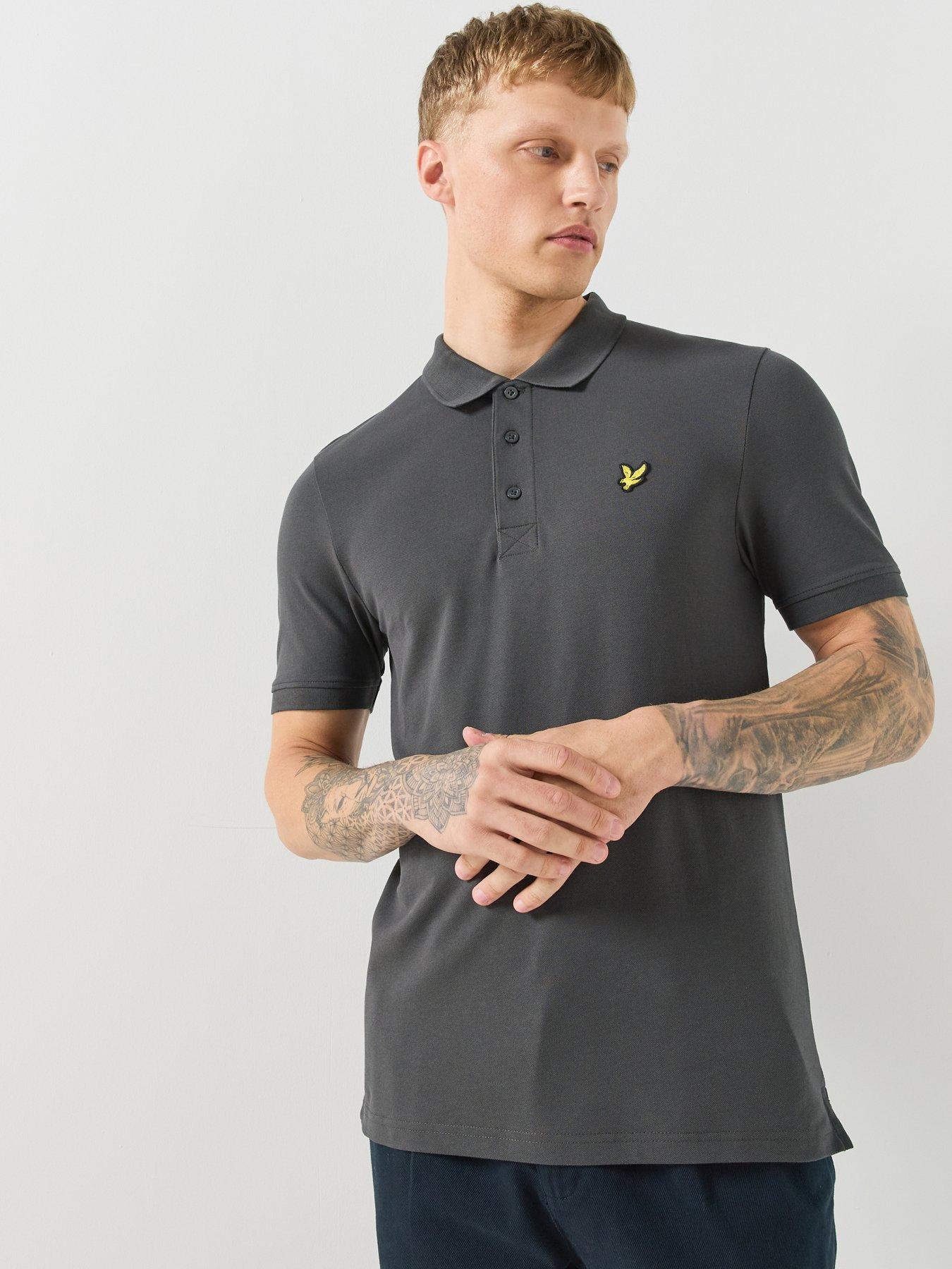 Lyle And Scott Men's Gunmetal W635 Short Sleeve Polo Shirt - L - Image 5