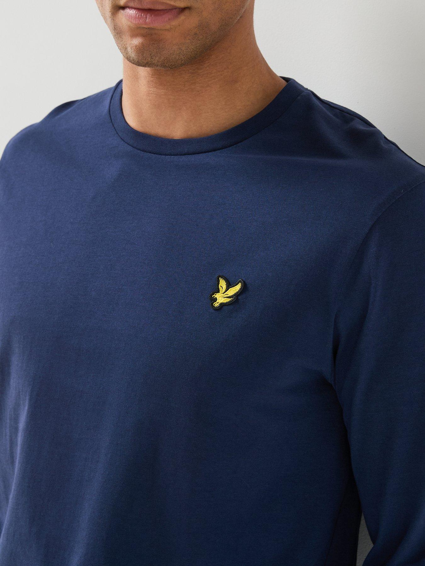 Image 5 of 6 of Lyle & Scott Plain Long Sleeve T-Shirt - Navy