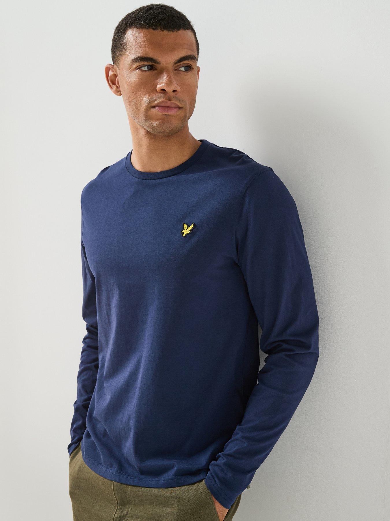 Image 6 of 6 of Lyle & Scott Plain Long Sleeve T-Shirt - Navy