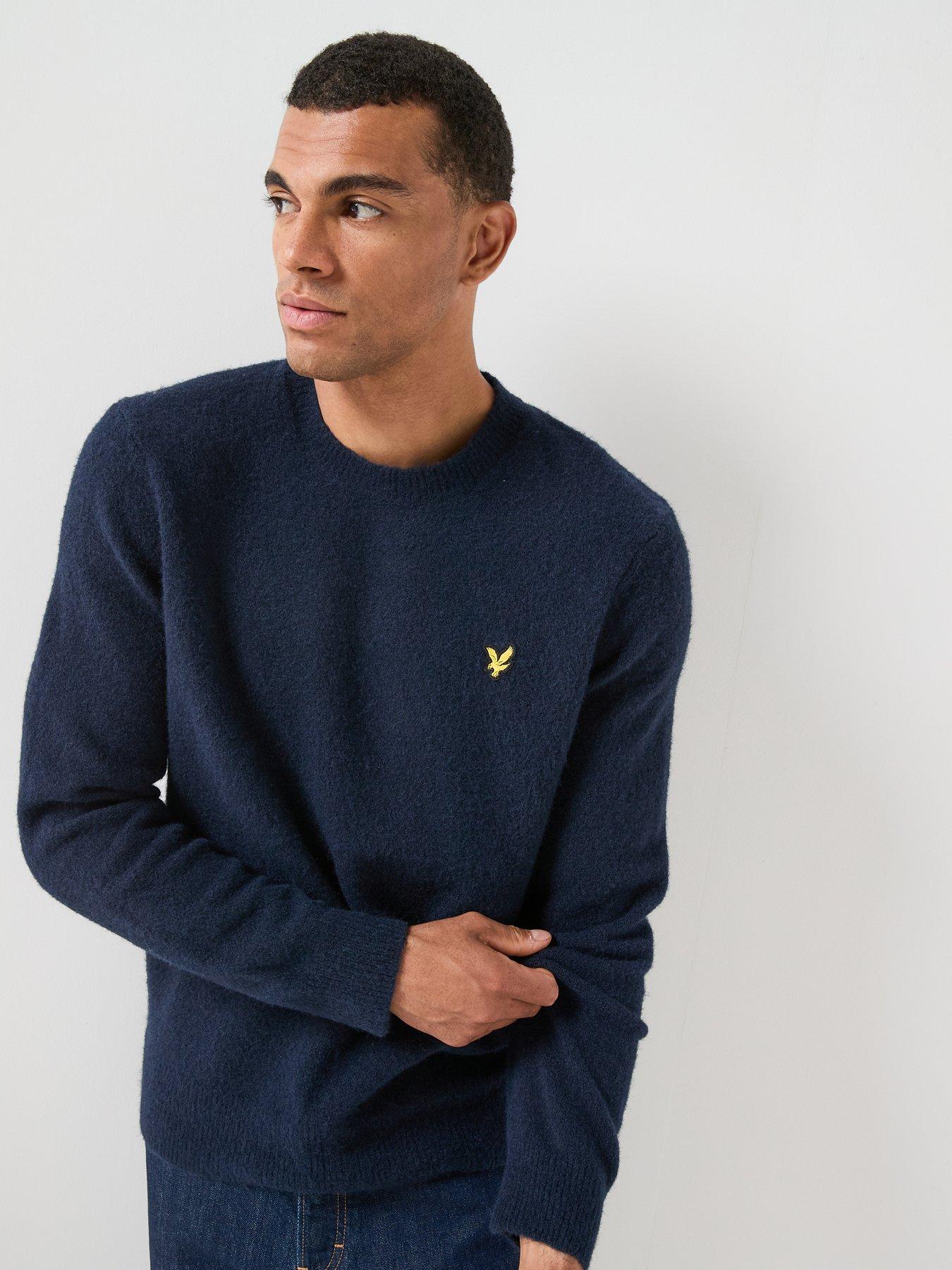 Image 6 of 6 of Lyle & Scott Lyle &amp; Scott Brushed Crew Neck Knitted Jumper - Navy