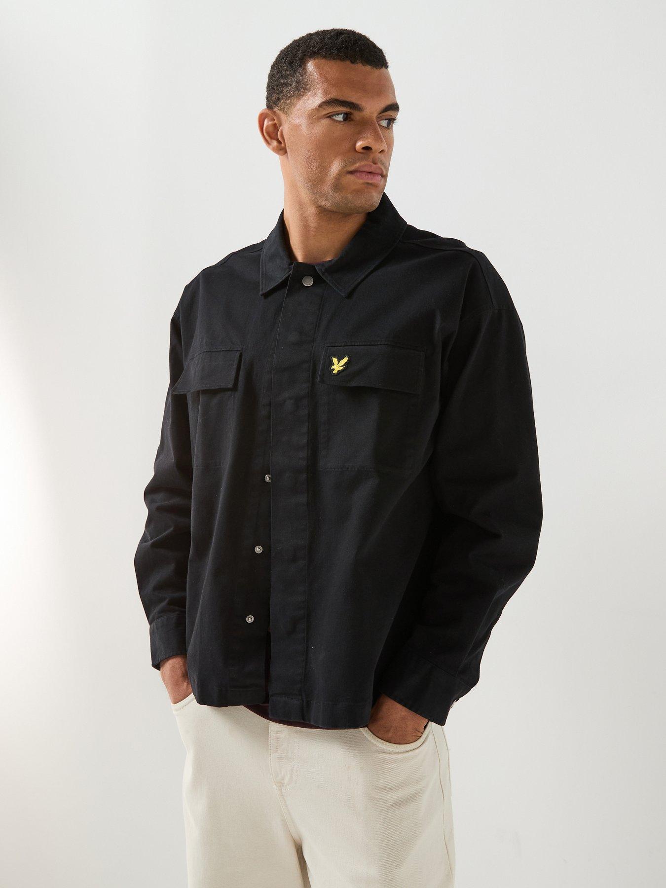 Image 1 of 6 of Lyle & Scott Lyle &amp; Scott Washed Overshirt - Black