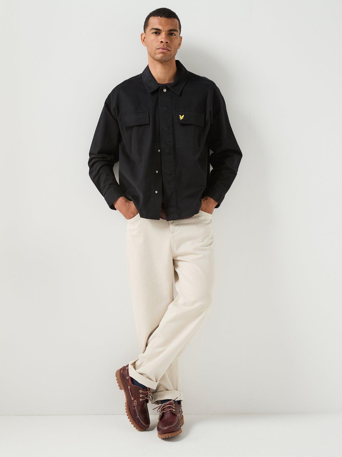 Image 3 of 6 of Lyle & Scott Lyle &amp; Scott Washed Overshirt - Black