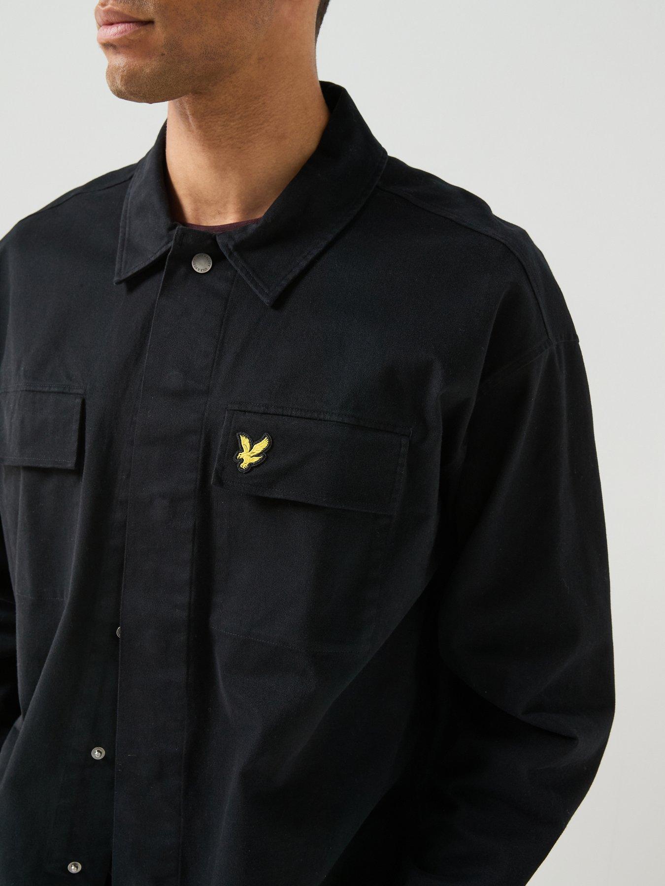 Image 4 of 6 of Lyle & Scott Lyle &amp; Scott Washed Overshirt - Black