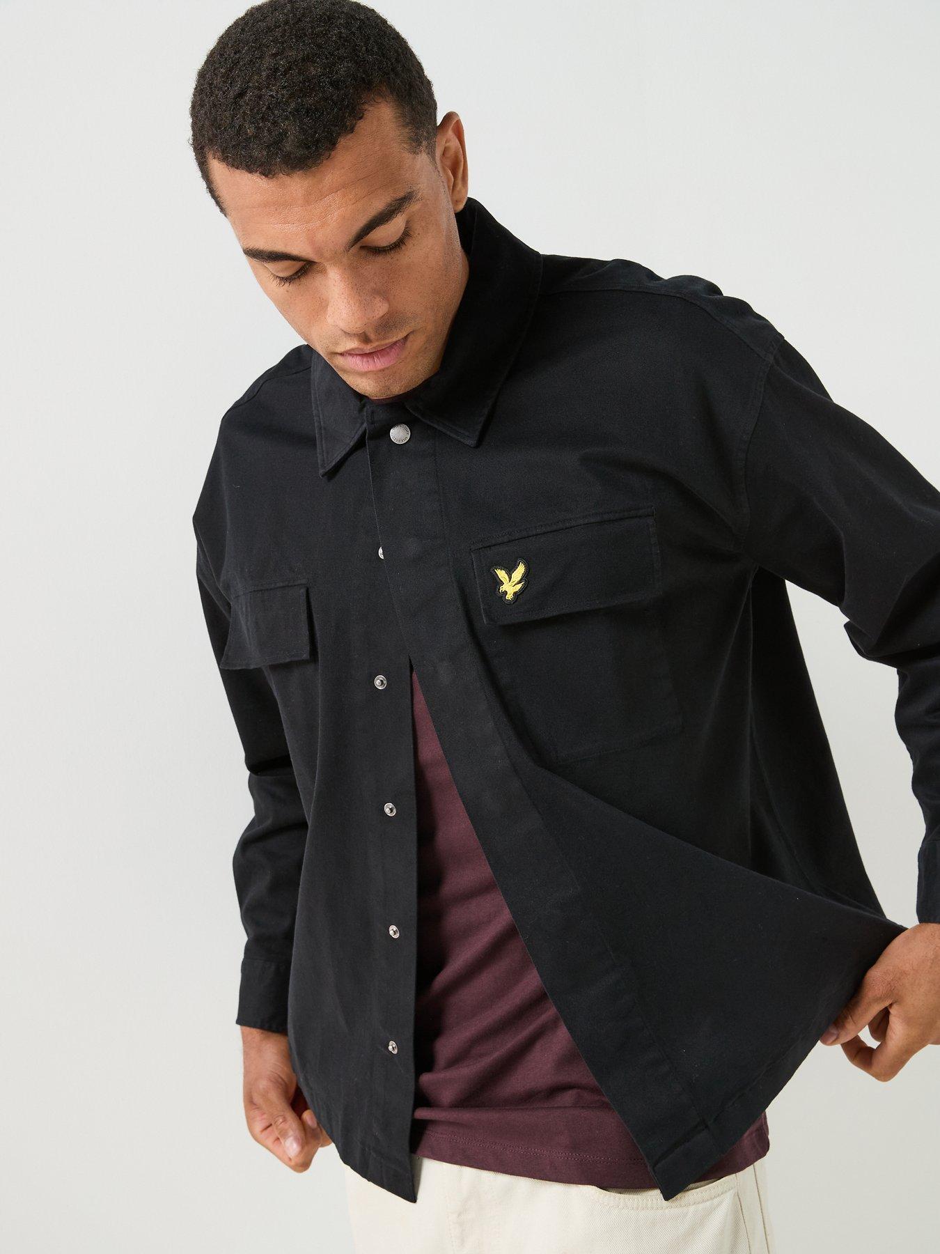 Image 5 of 6 of Lyle & Scott Lyle &amp; Scott Washed Overshirt - Black