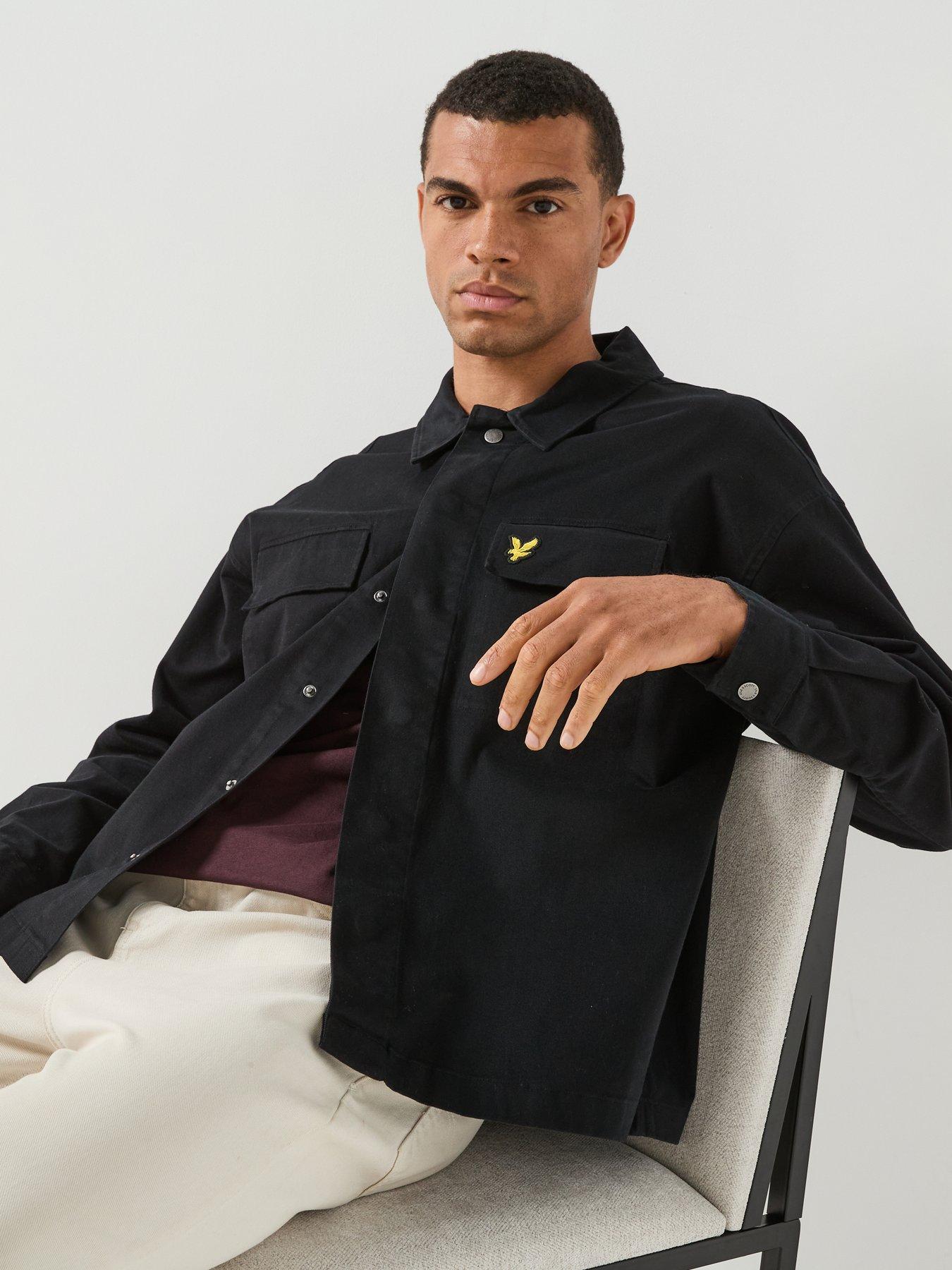 Image 6 of 6 of Lyle & Scott Lyle &amp; Scott Washed Overshirt - Black