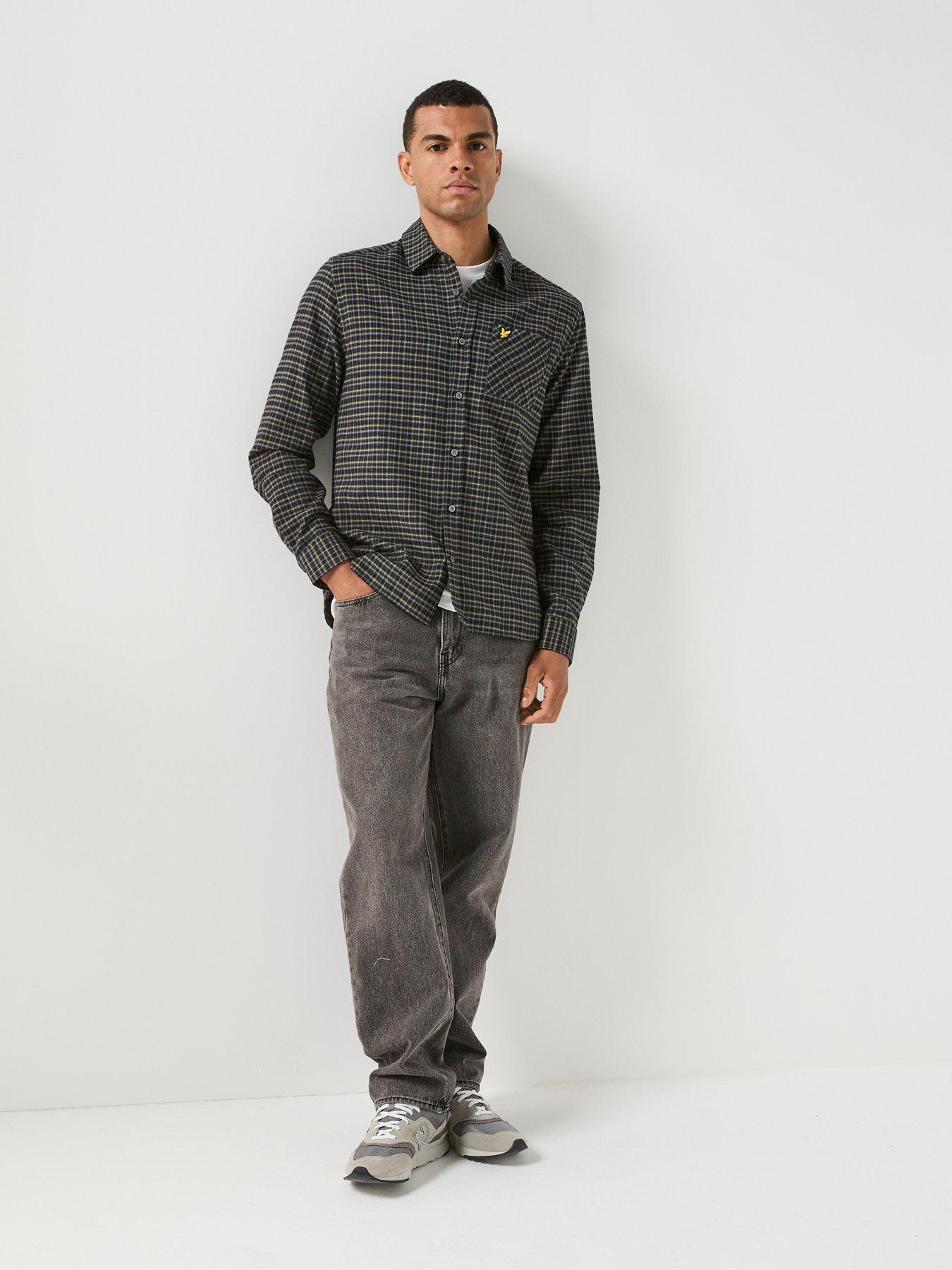 Image 3 of 6 of Lyle & Scott Lyle &amp; Scott Tartan Flannel Shirt - Black