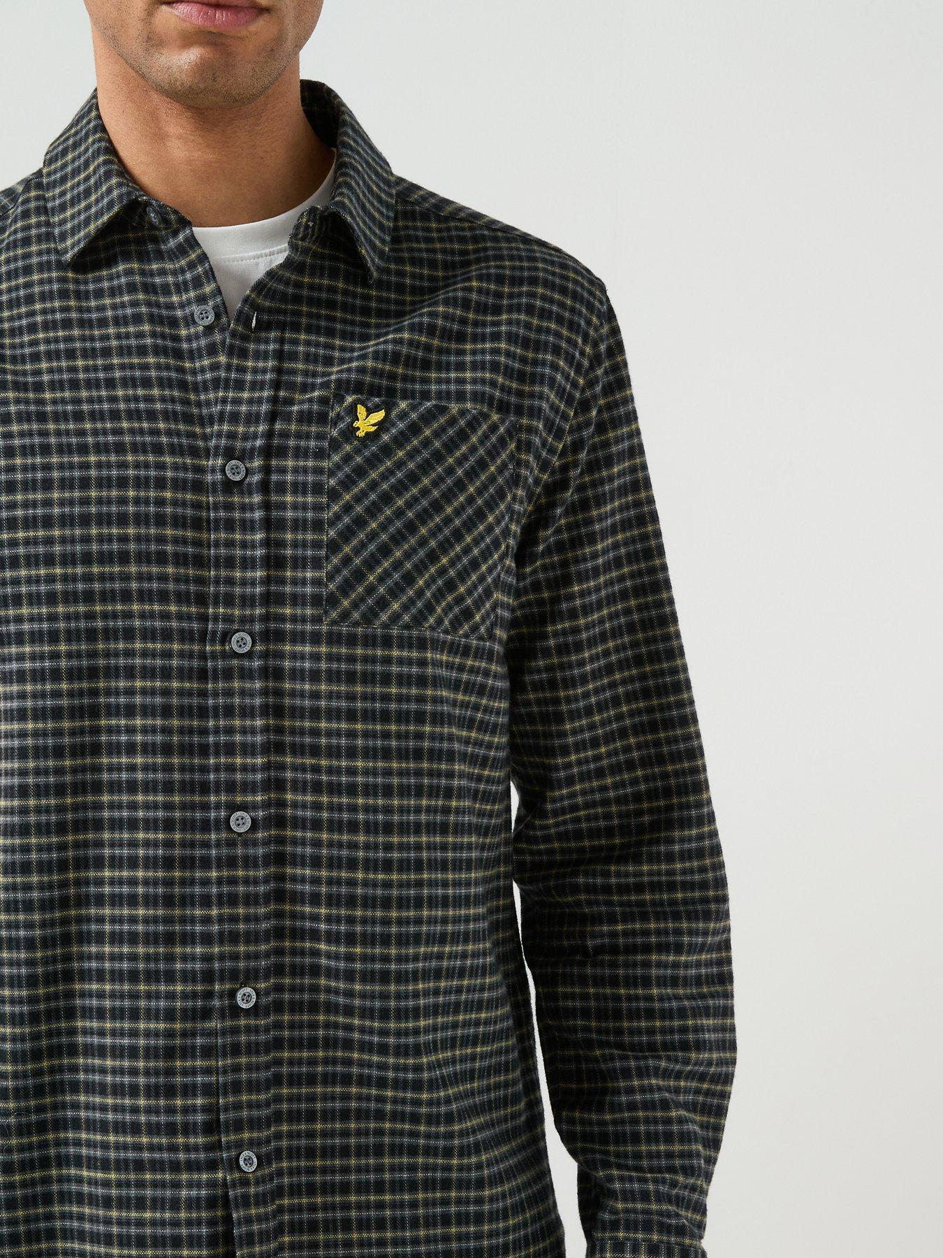 Image 5 of 6 of Lyle & Scott Lyle &amp; Scott Tartan Flannel Shirt - Black