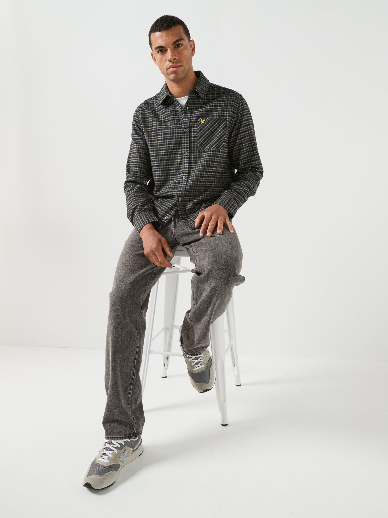 Image 6 of 6 of Lyle & Scott Lyle &amp; Scott Tartan Flannel Shirt - Black