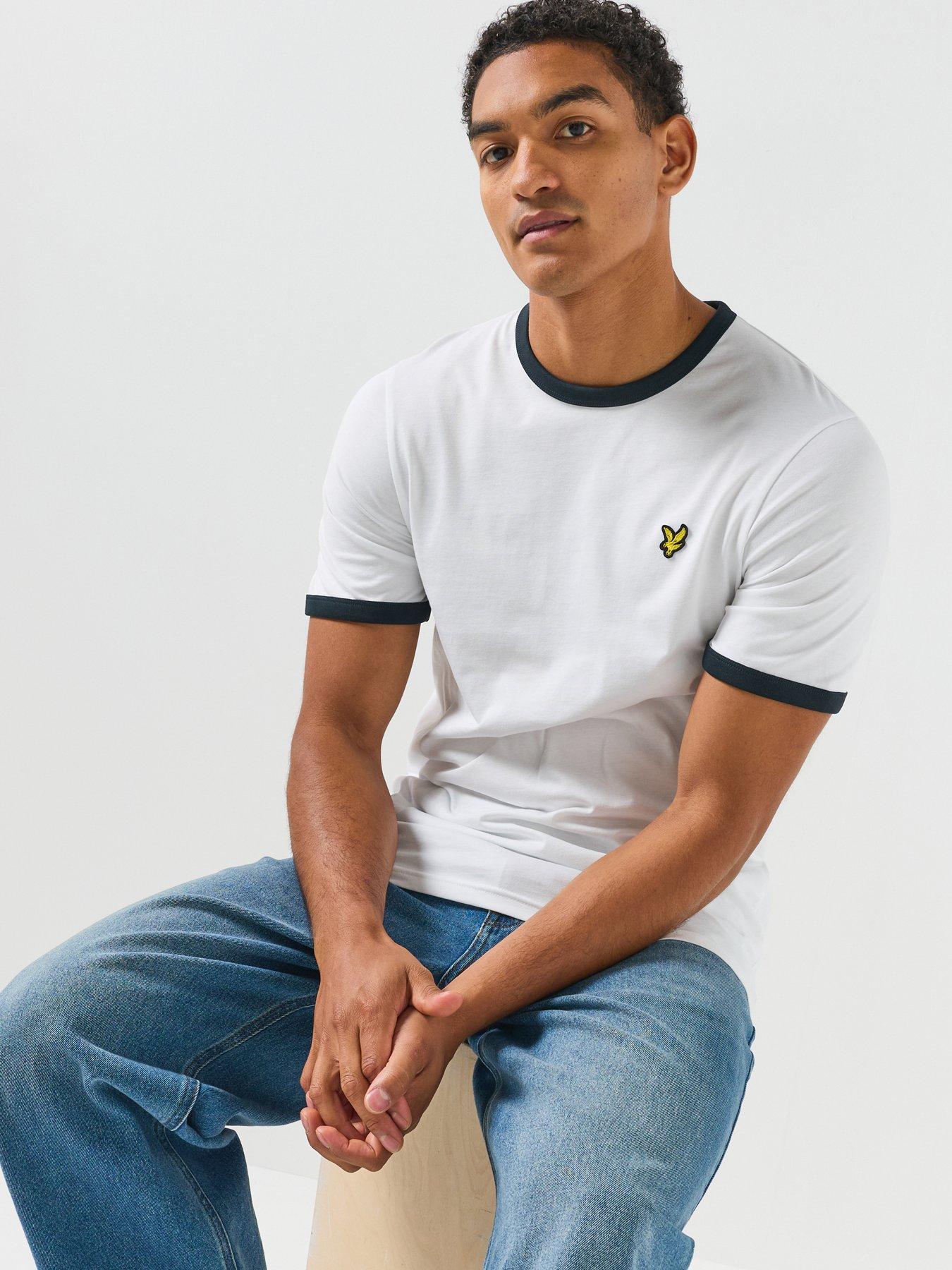 Lyle & Scott Ringer T-Shirt, White, Size M, Men - Image 3