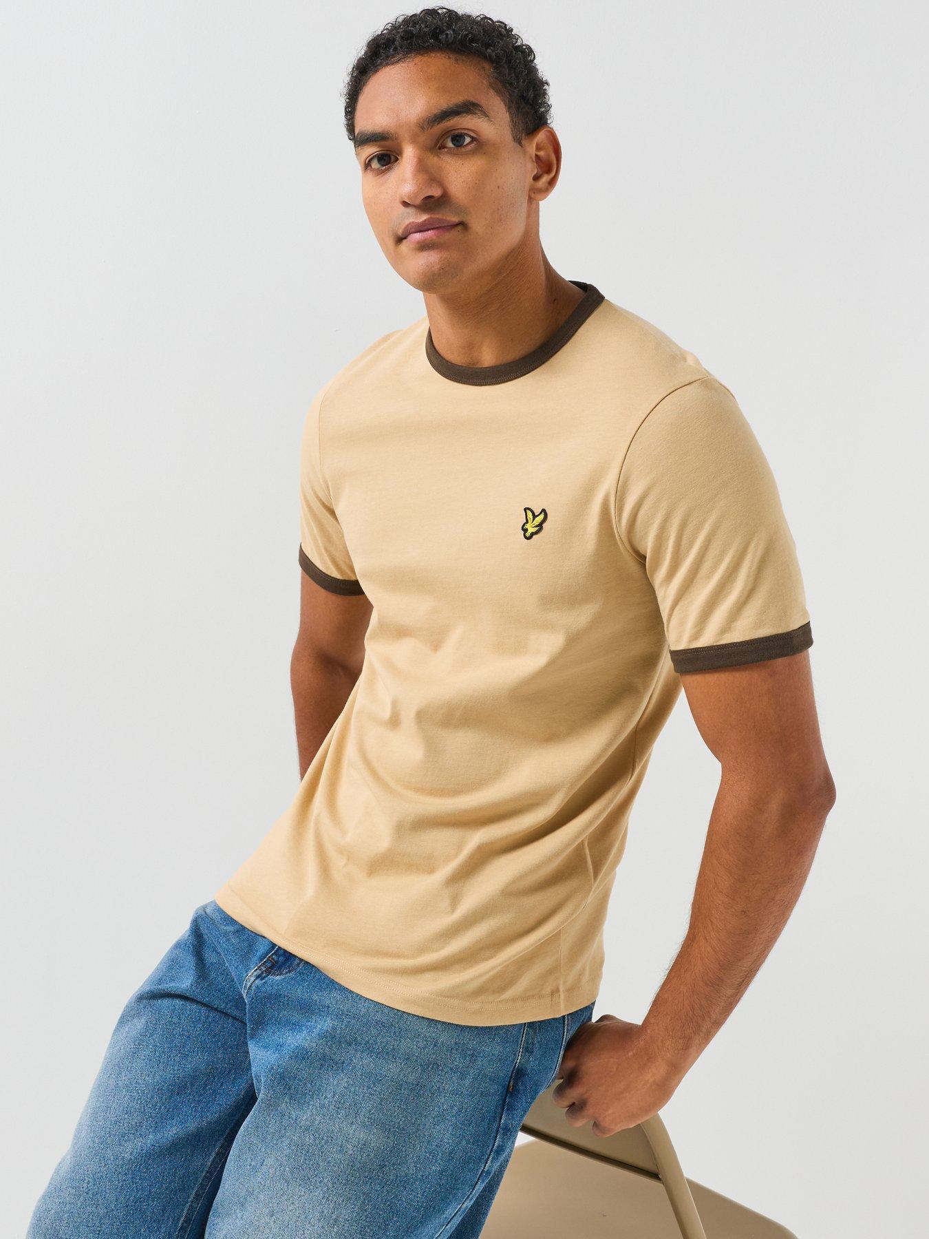 Image 4 of 6 of Lyle & Scott Ringer T-Shirt - Beige