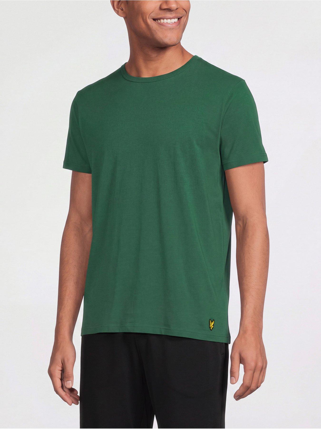 Image 2 of 5 of Lyle & Scott Lyle &amp; Scott Basic 3 Pack T-shirt - Green