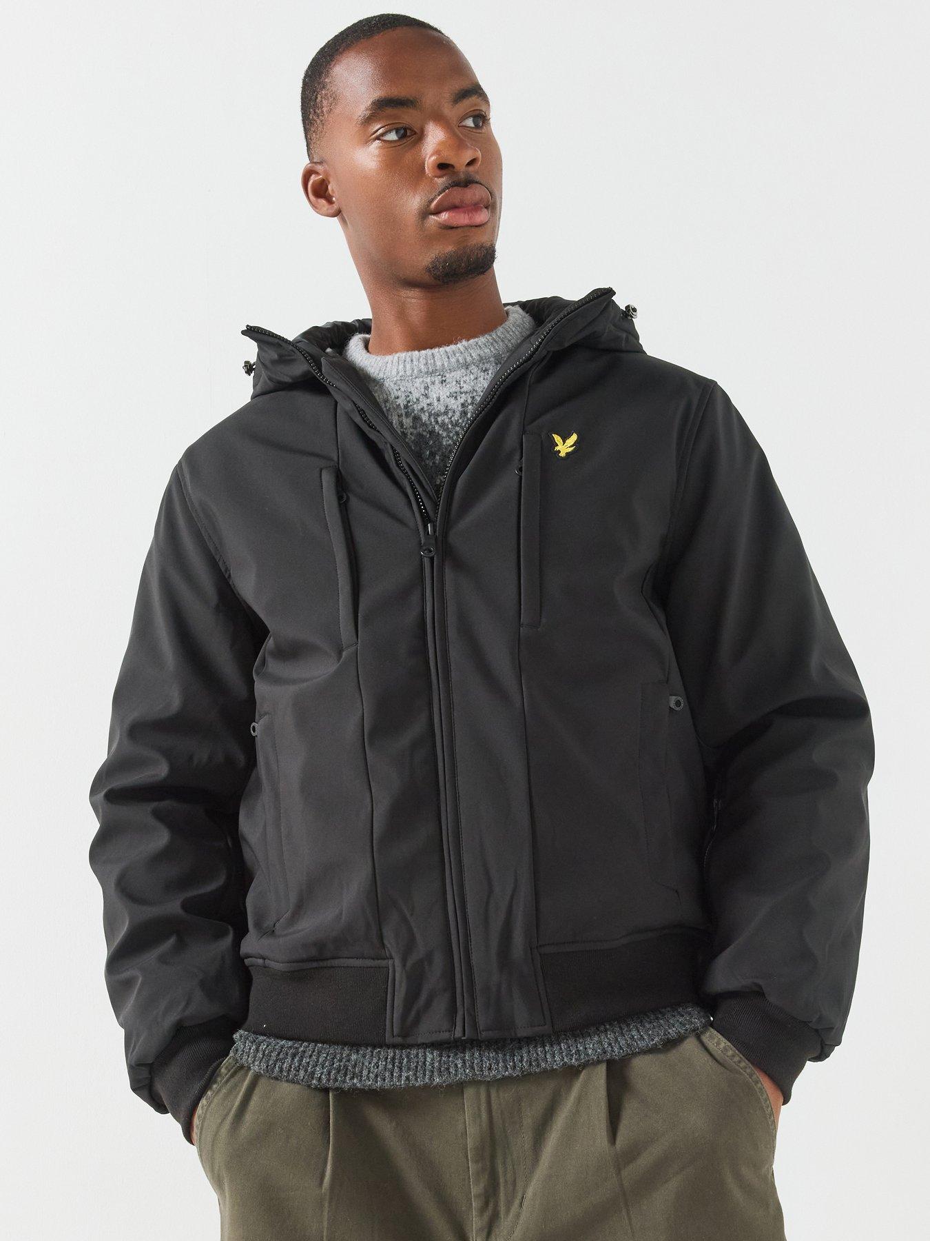 Lyle & Scott Men's Jet Black Wadded Softshell Jacket - Image 3