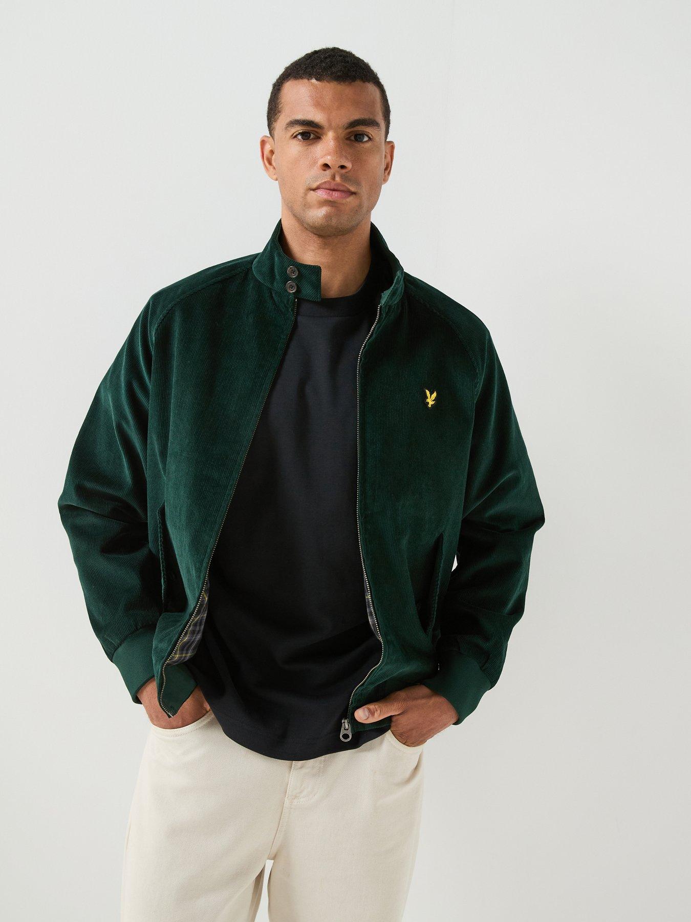 Image 1 of 6 of Lyle & Scott Lyle &amp; Scott Corduroy Harrington Jacket - Green