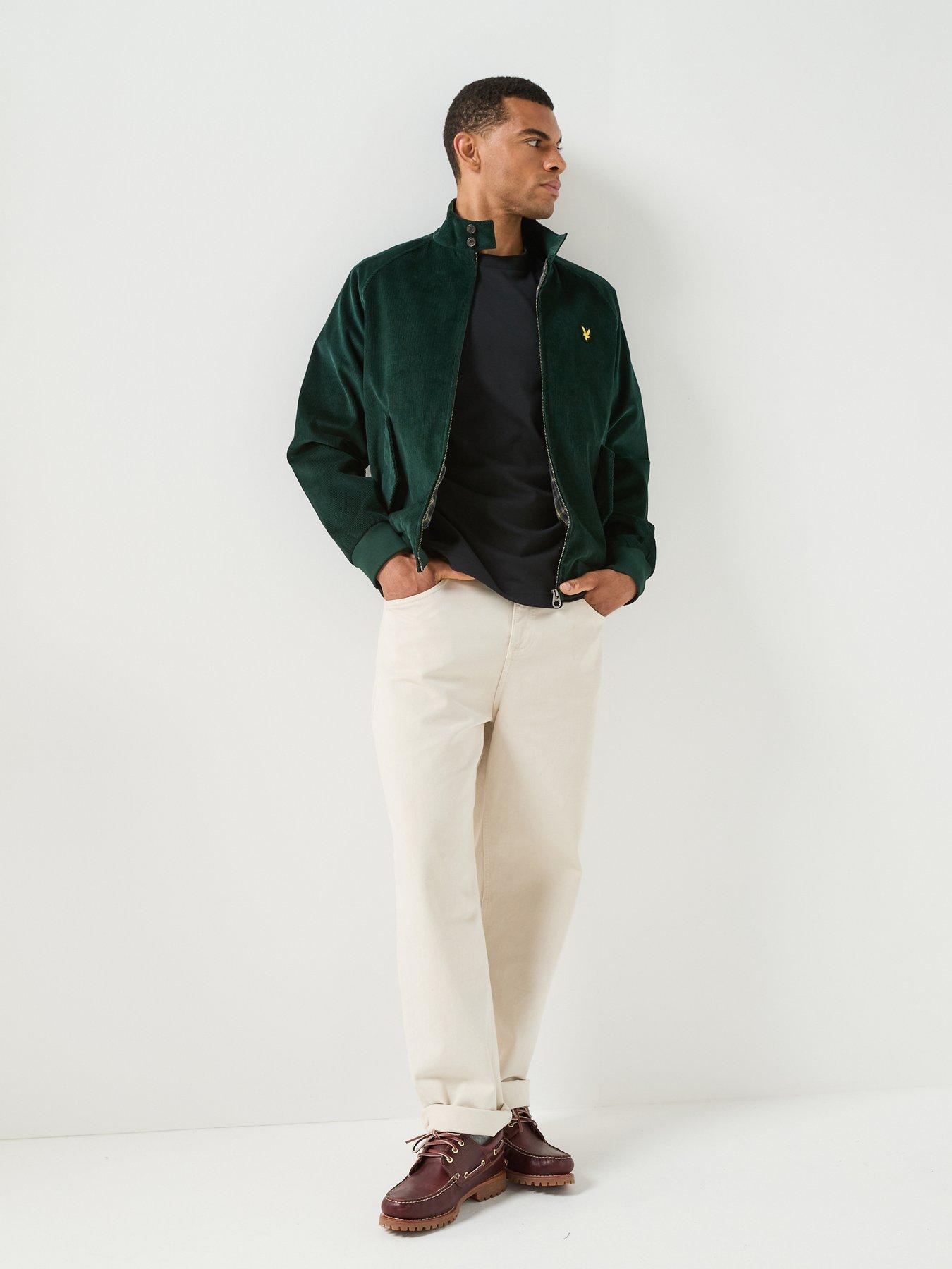 Image 3 of 6 of Lyle & Scott Lyle &amp; Scott Corduroy Harrington Jacket - Green