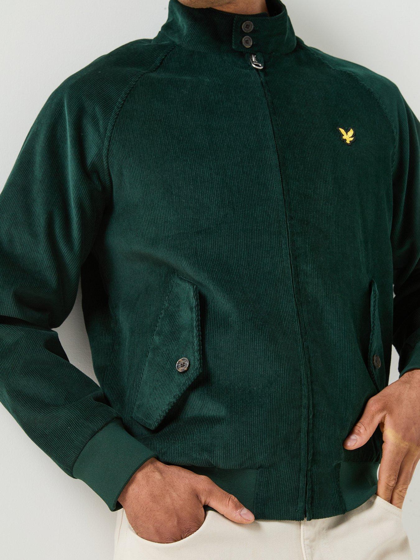 Image 4 of 6 of Lyle & Scott Lyle &amp; Scott Corduroy Harrington Jacket - Green