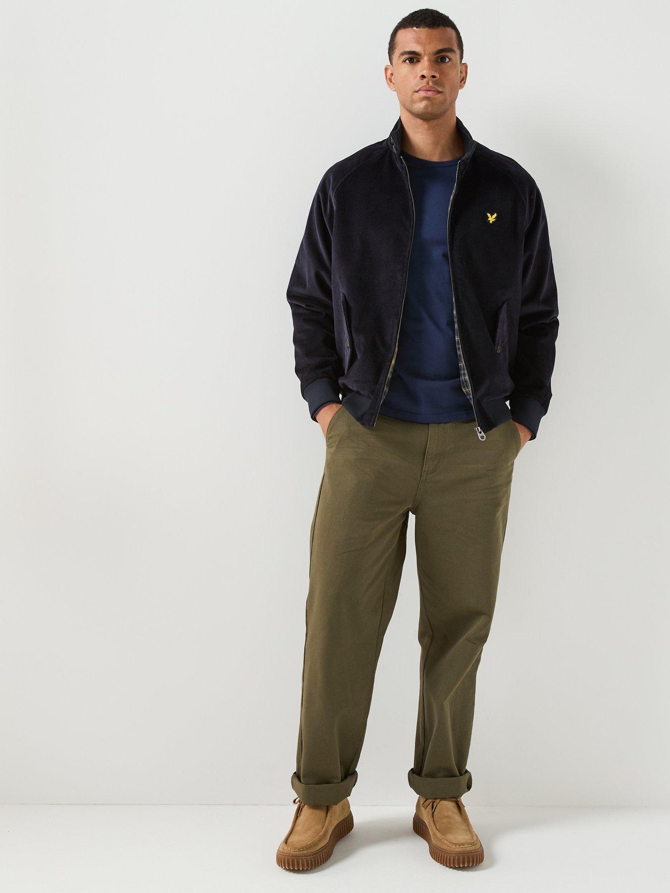 Image 3 of 6 of Lyle & Scott Lyle &amp; Scott Corduroy Harrington Jacket - Navy