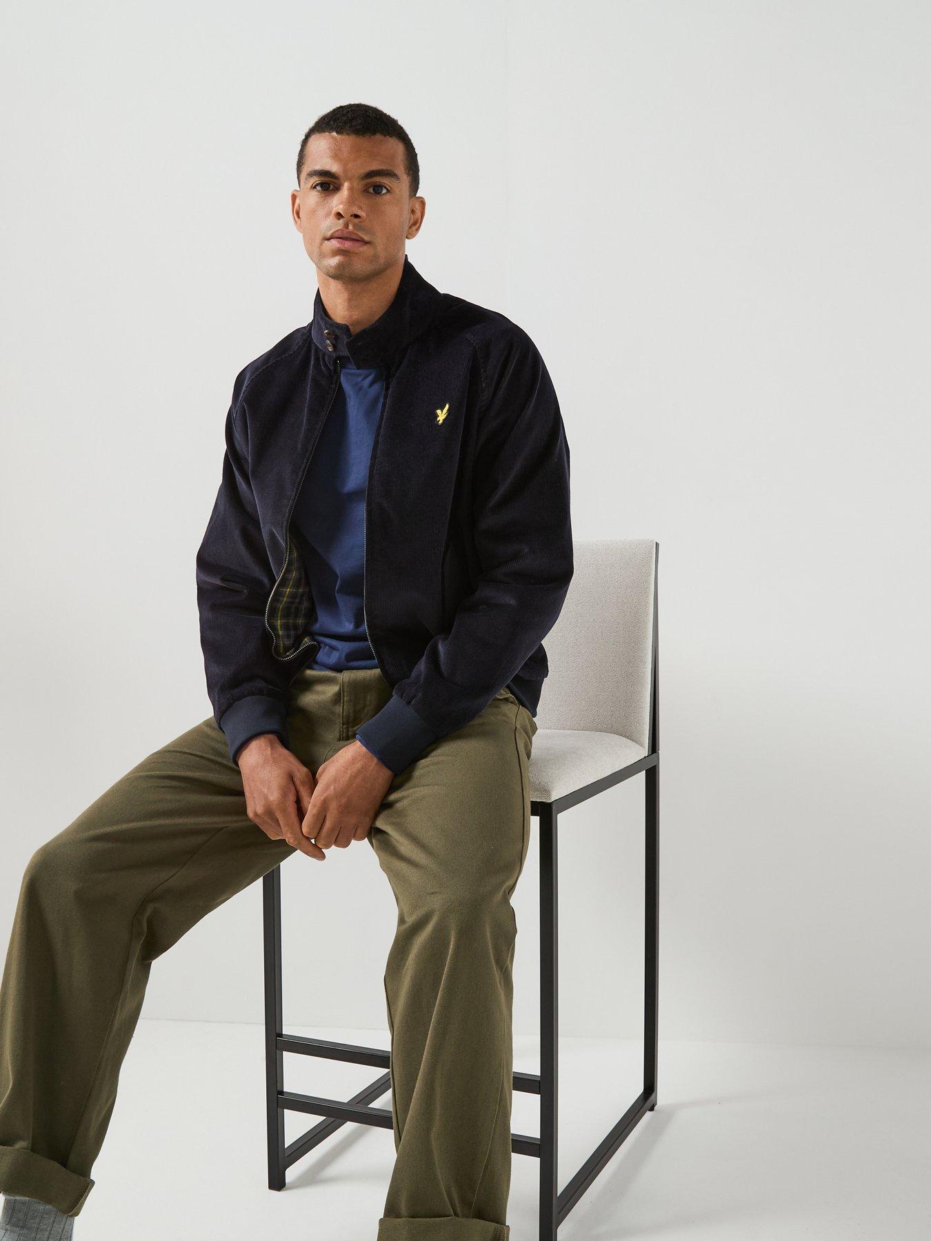 Image 6 of 6 of Lyle & Scott Lyle &amp; Scott Corduroy Harrington Jacket - Navy