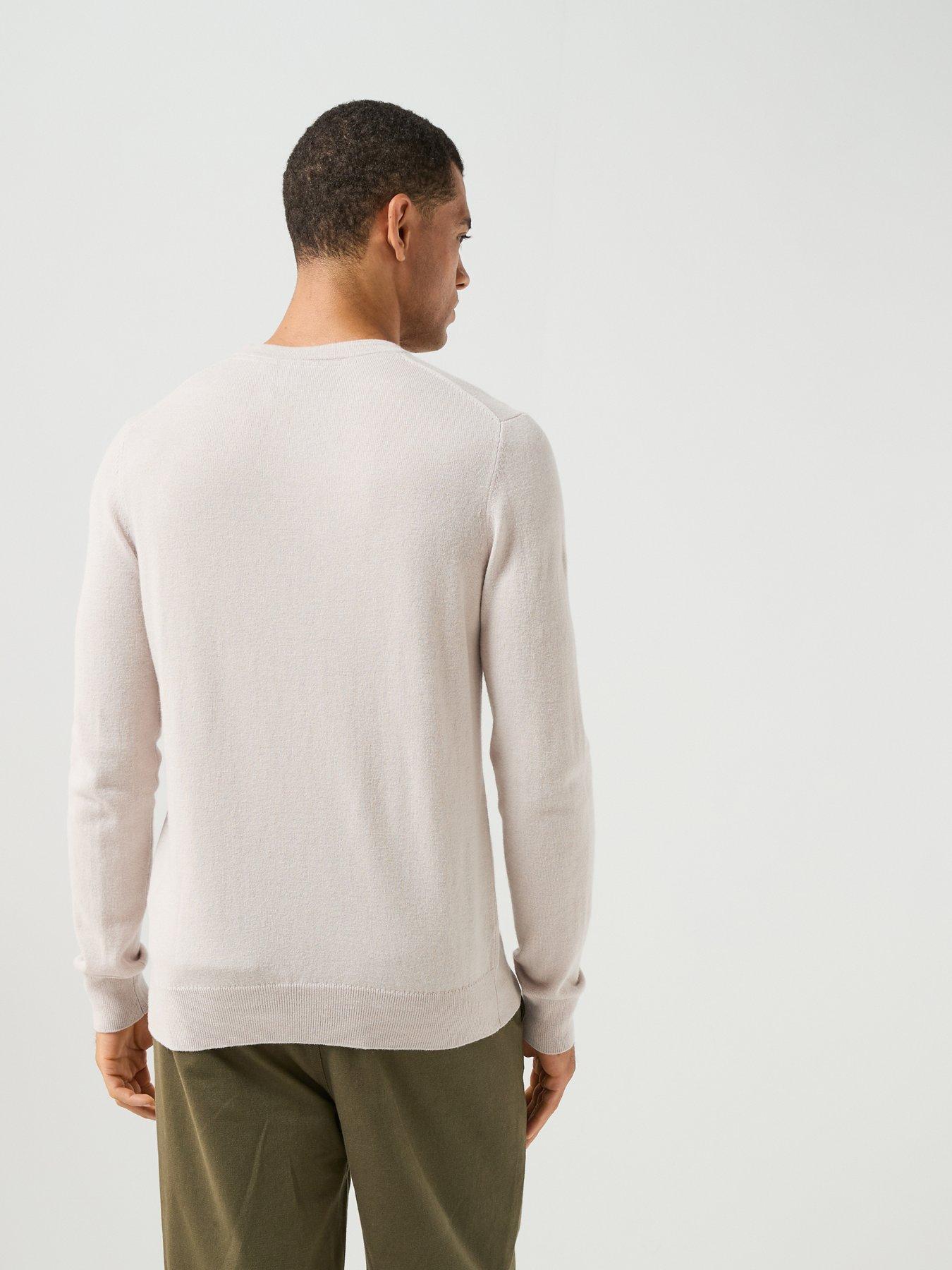 Image 2 of 6 of Lyle & Scott Lyle &amp; Scott Cotton Merino Crew Knitted Jumper - Cream