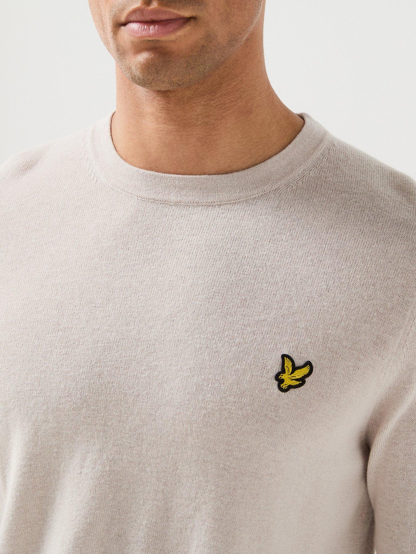 Image 4 of 6 of Lyle & Scott Lyle &amp; Scott Cotton Merino Crew Knitted Jumper - Cream