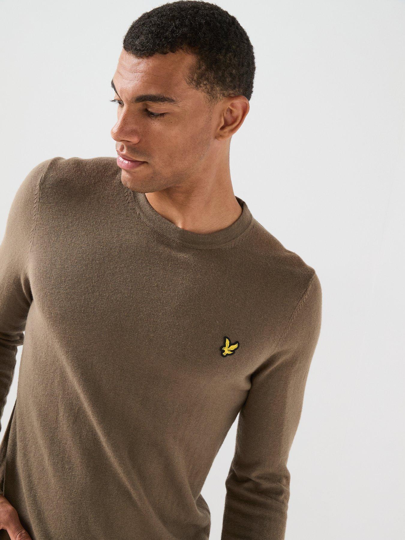 Image 3 of 5 of Lyle & Scott Lyle &amp; Scott Cotton Merino Crew Knitted Jumper - Green
