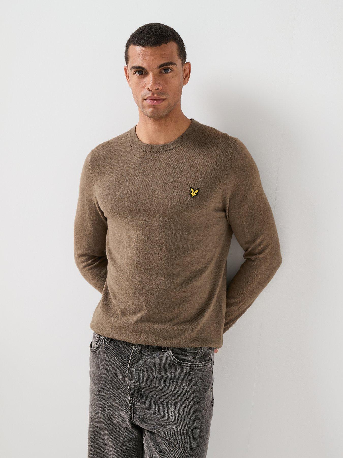 Image 4 of 5 of Lyle & Scott Lyle &amp; Scott Cotton Merino Crew Knitted Jumper - Green