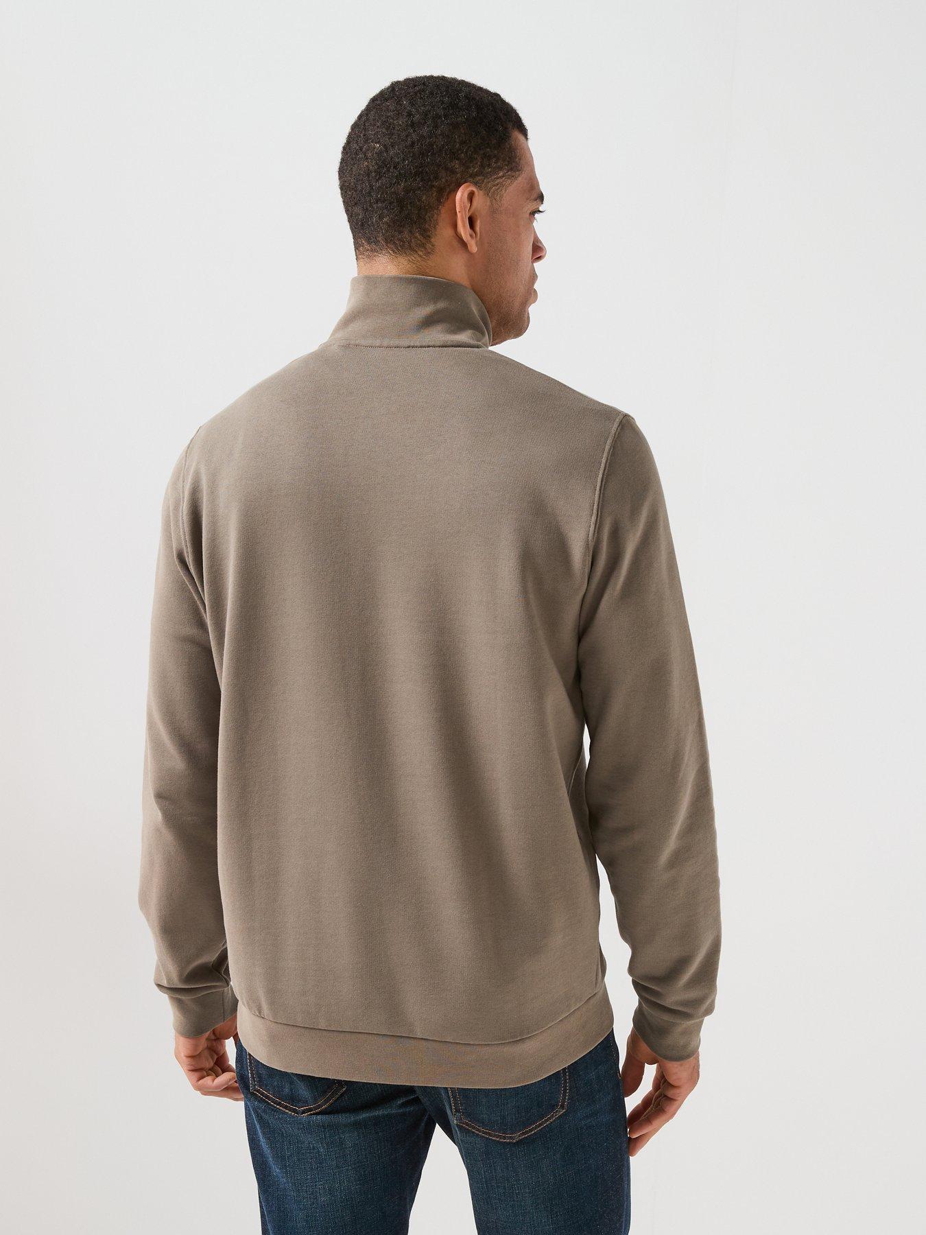 Image 2 of 6 of Lyle & Scott Loopback 1/4 Zip Sweatshirt - Green
