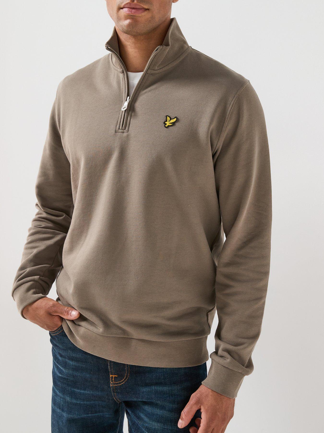 Image 5 of 6 of Lyle & Scott Loopback 1/4 Zip Sweatshirt - Green