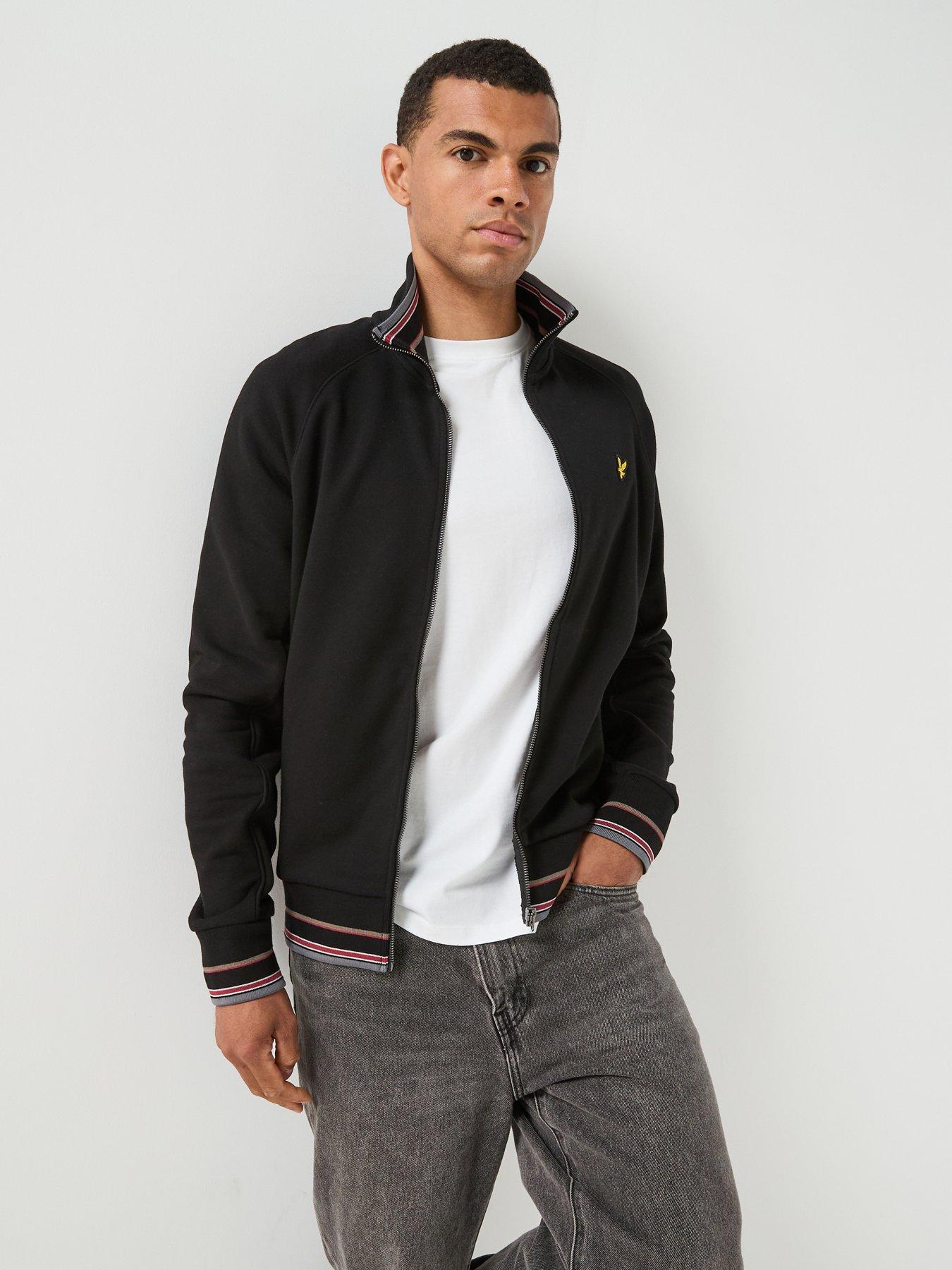 Image 1 of 6 of Lyle & Scott Tipped Track Jacket - Black