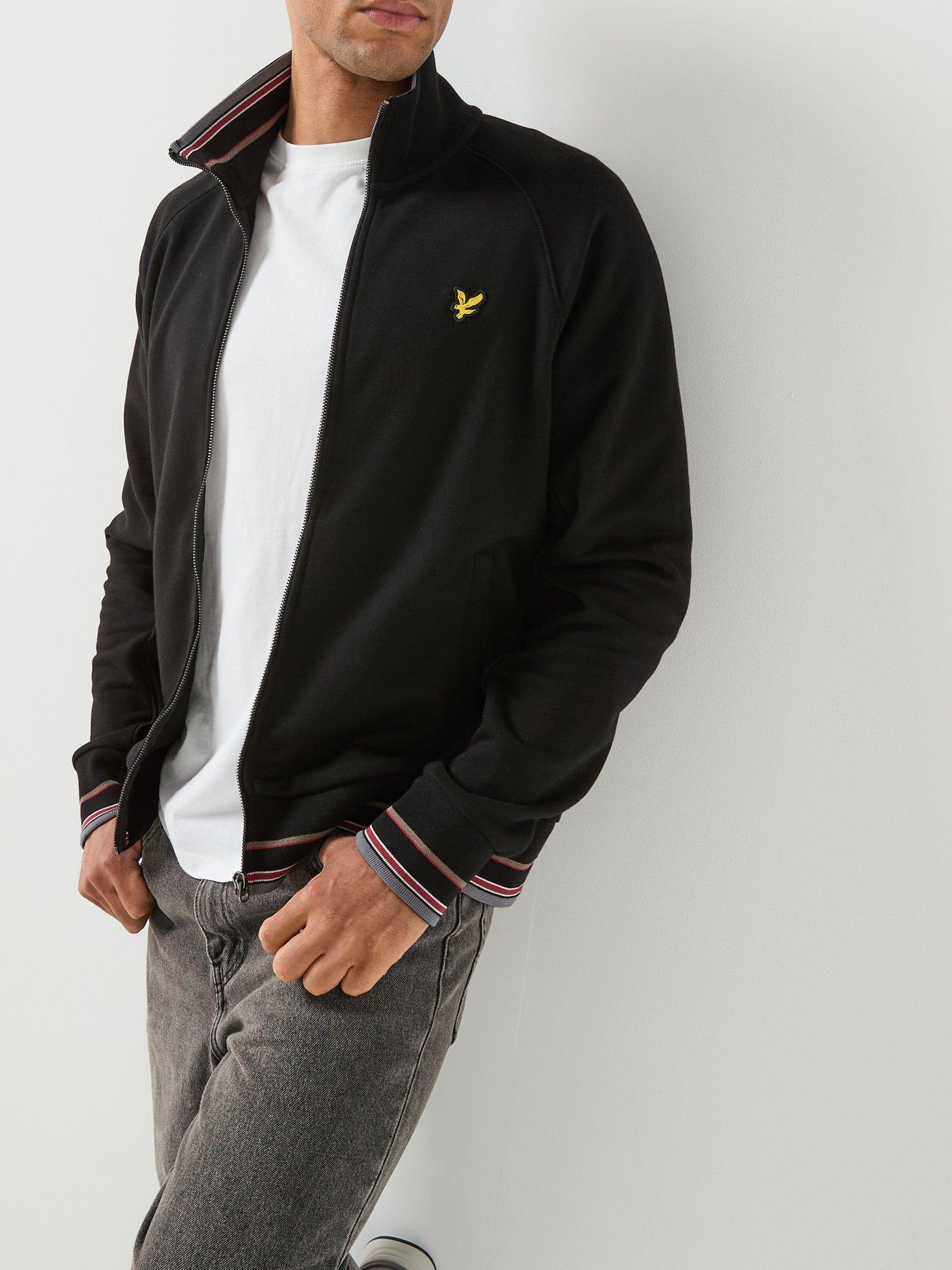 Image 5 of 6 of Lyle & Scott Tipped Track Jacket - Black