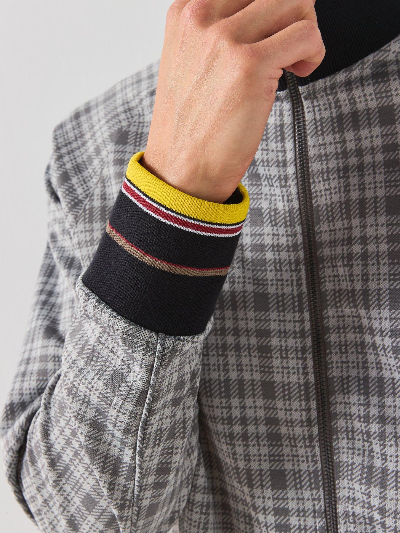 Image 4 of 6 of Lyle & Scott Hawick Check Track Jacket - Grey