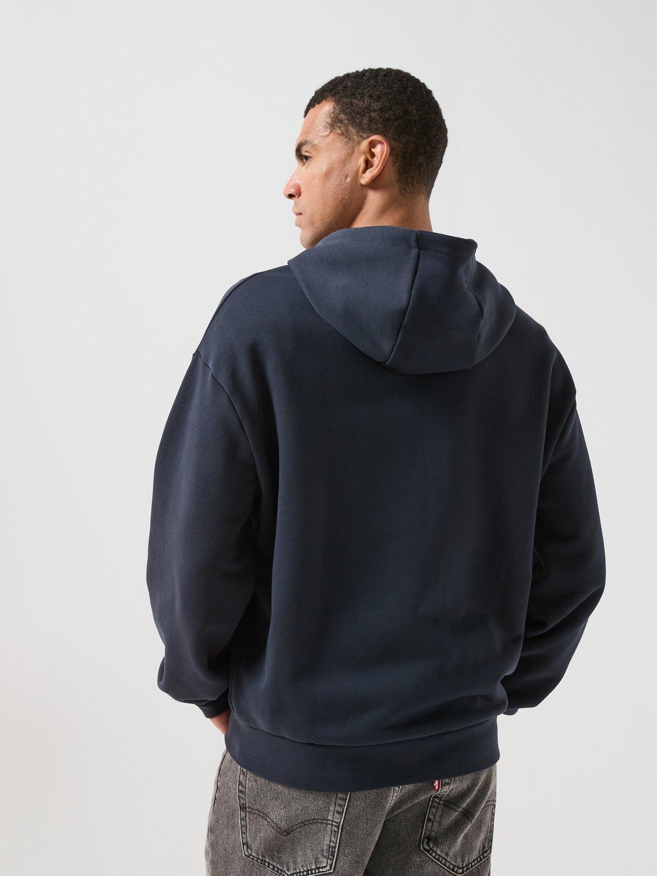 Image 2 of 6 of Lyle & Scott Heavyweight Relaxed Loopback Full Zip Hoodie - Navy