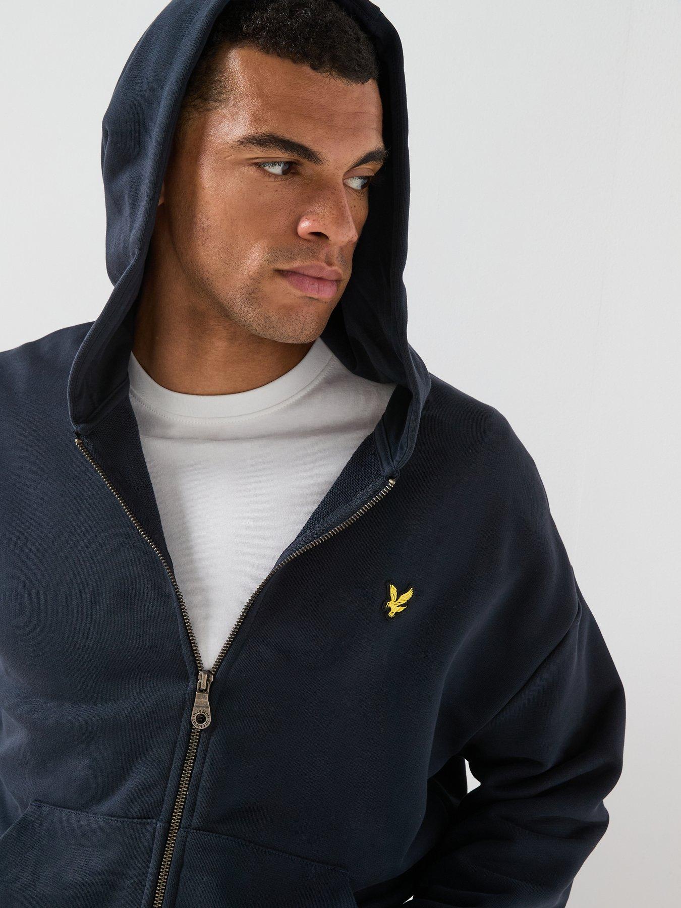 Image 5 of 6 of Lyle & Scott Heavyweight Relaxed Loopback Full Zip Hoodie - Navy