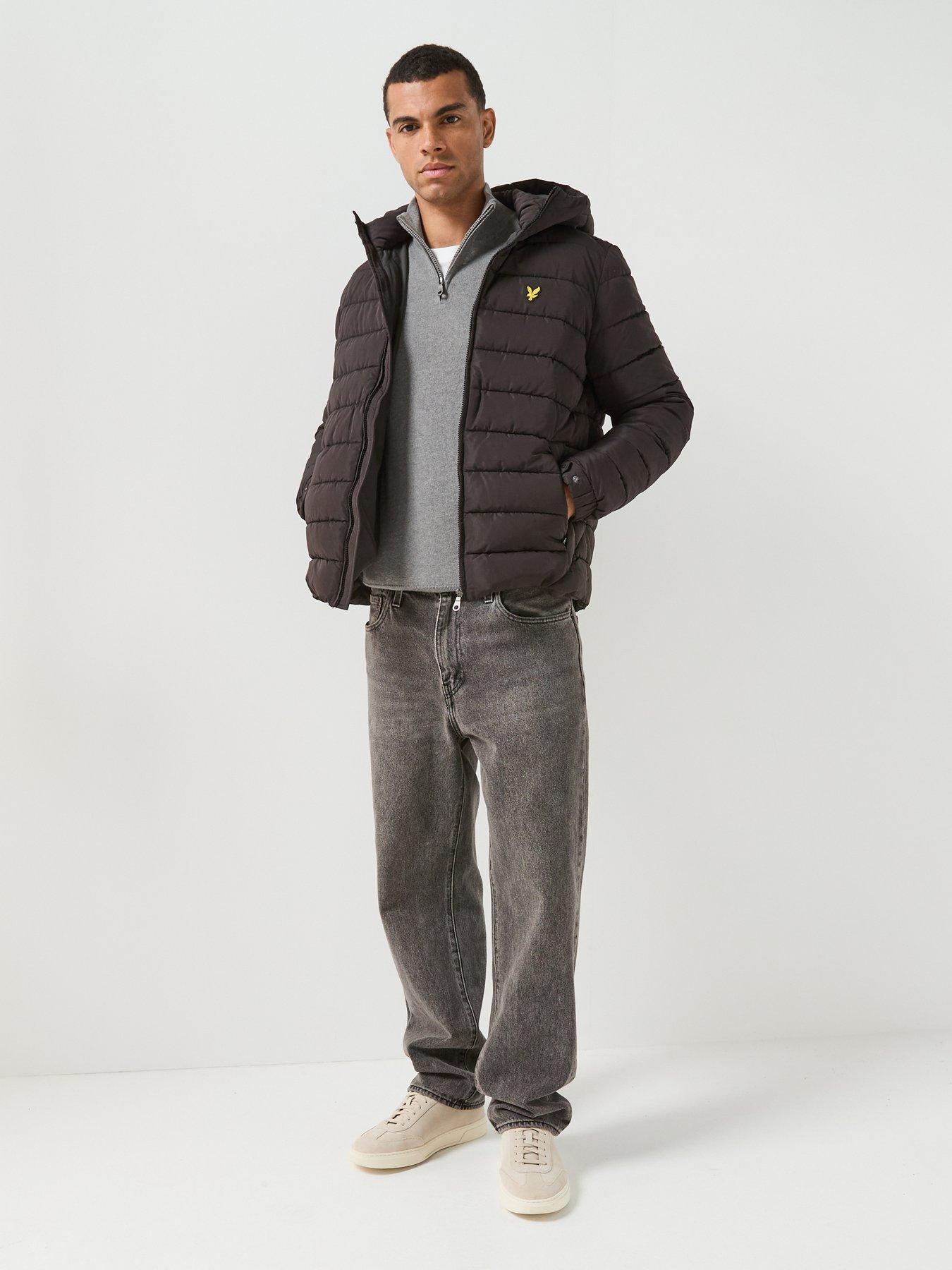 Image 6 of 6 of Lyle & Scott Lyle &amp; Scott Cotton Merino Quarter Zip Knitted Jumper - Grey