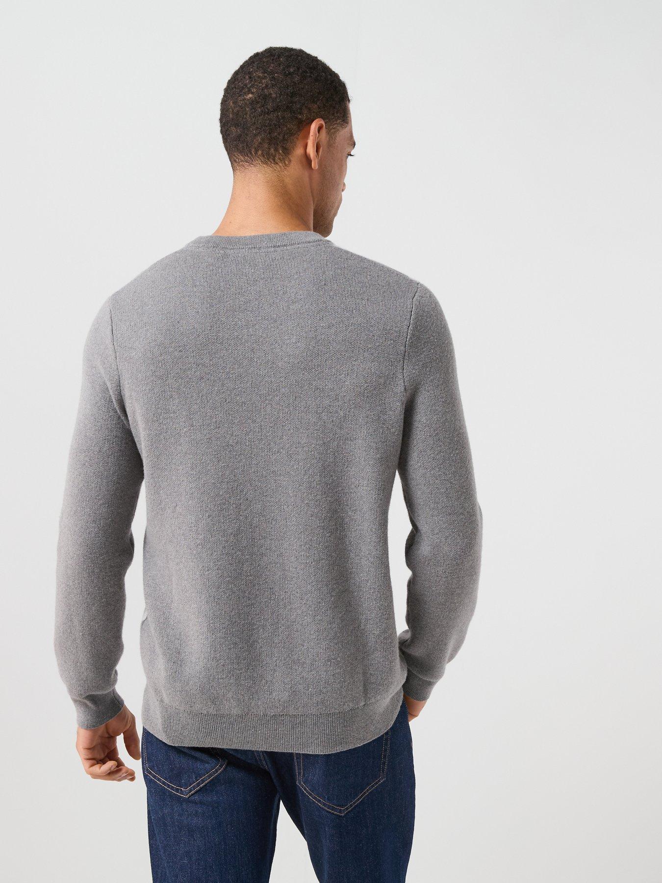 Image 2 of 5 of Lyle & Scott Lyle &amp; Scott Cotton Merino Argyle Knitted Jumper - Grey