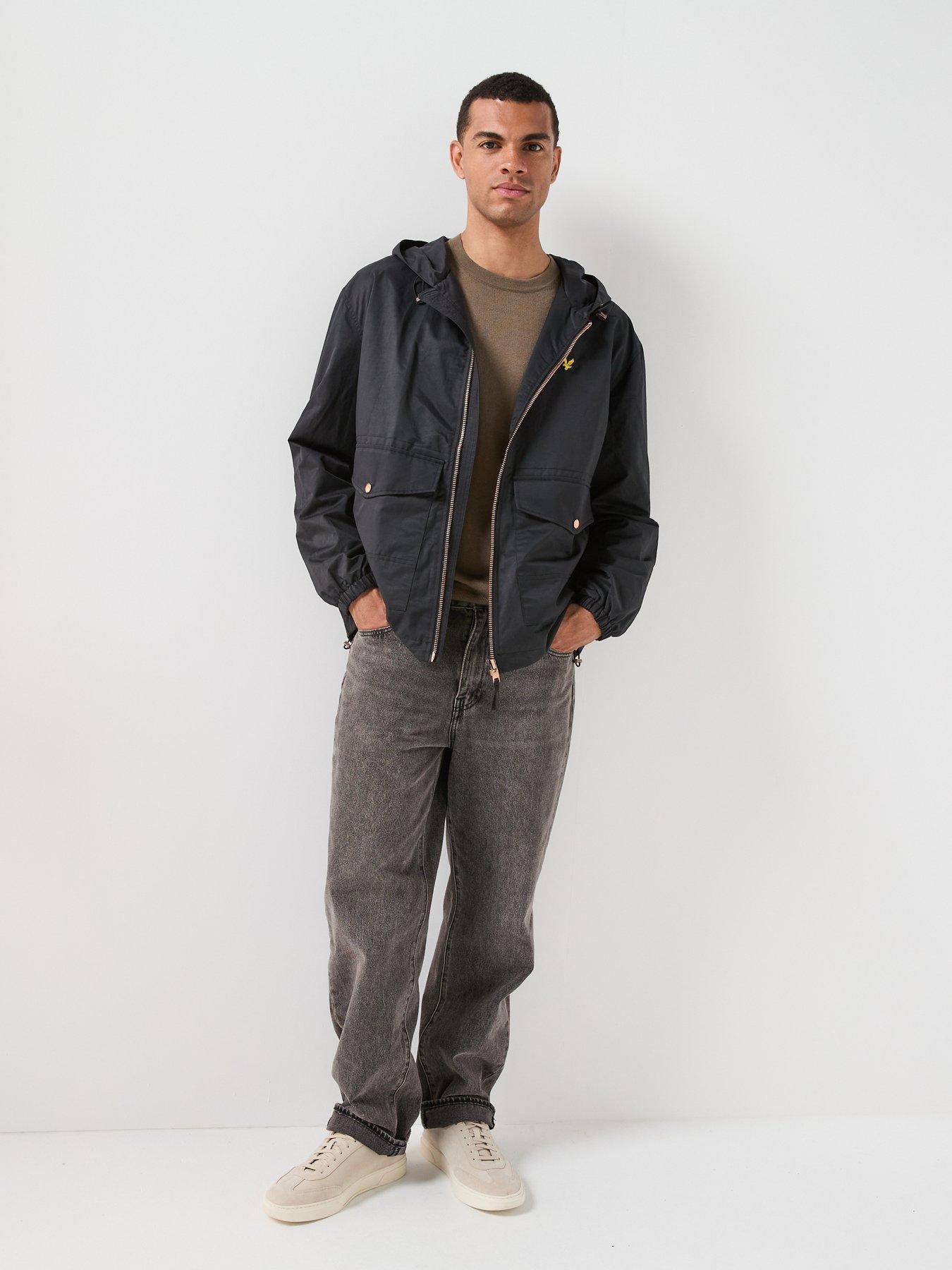 Image 3 of 6 of Lyle & Scott Waxed Hooded Utility Jacket - Black