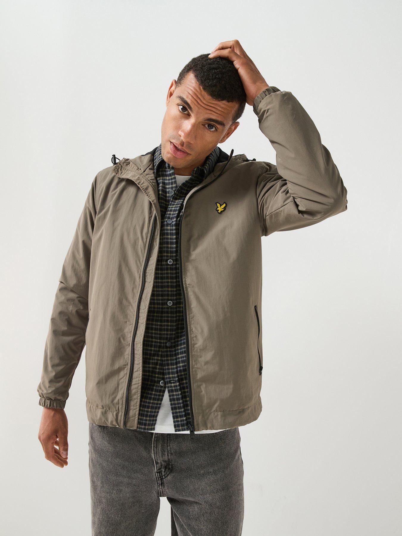 Lyle & Scott Mens Contrast Zip Through Hooded Jacket, Black, Size 2Xl, Men