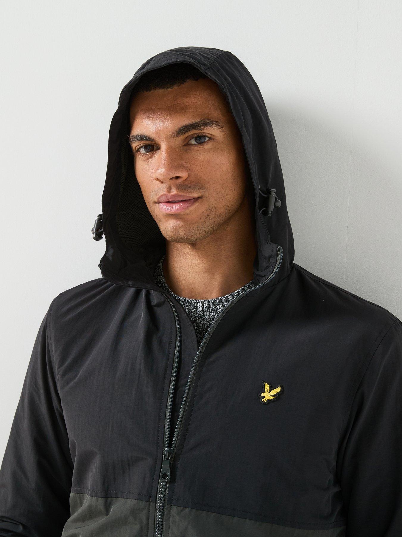 Image 4 of 6 of Lyle & Scott Colour Block Zip Through Hooded Jacket - Black
