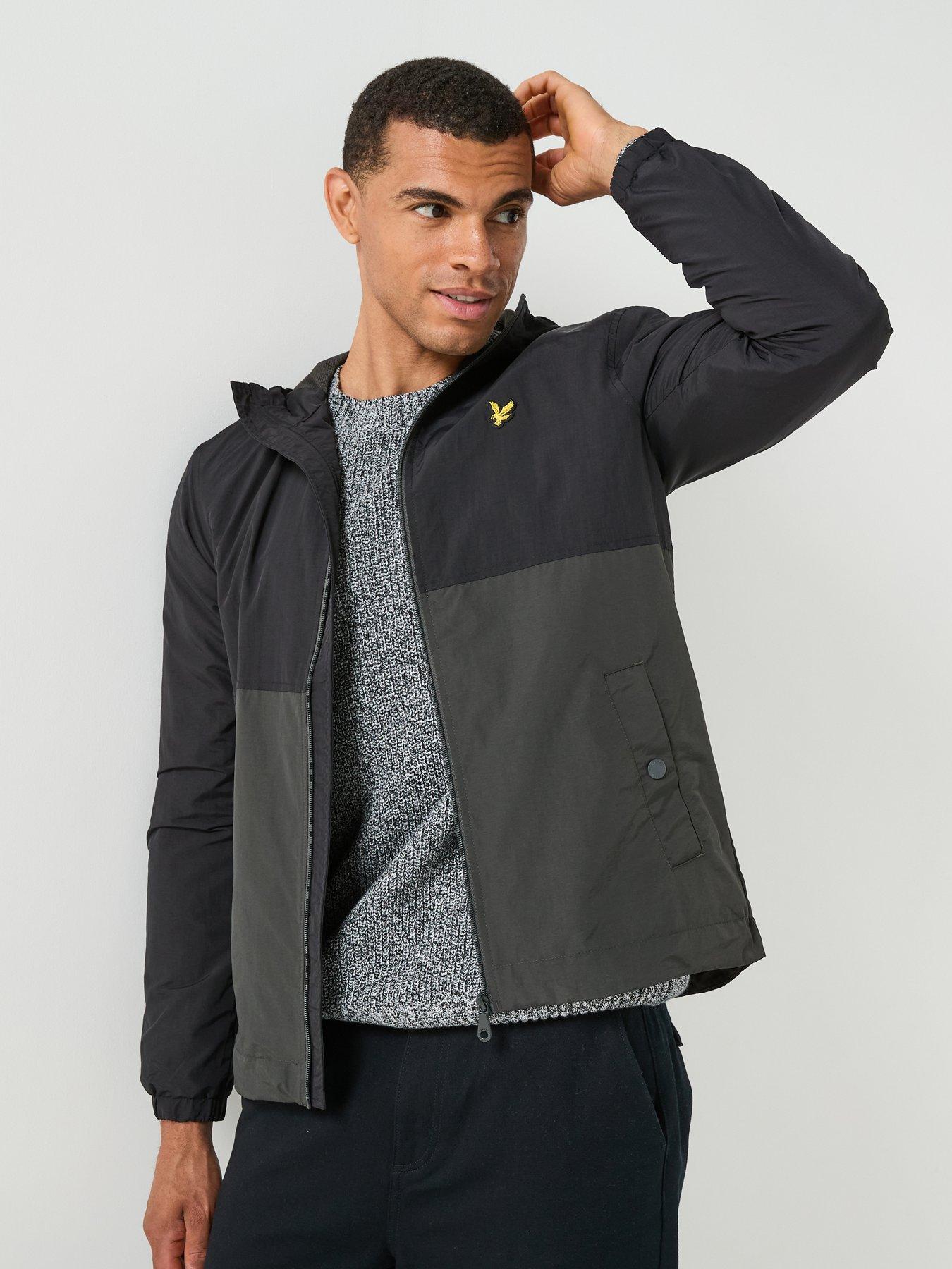 Image 5 of 6 of Lyle & Scott Colour Block Zip Through Hooded Jacket - Black